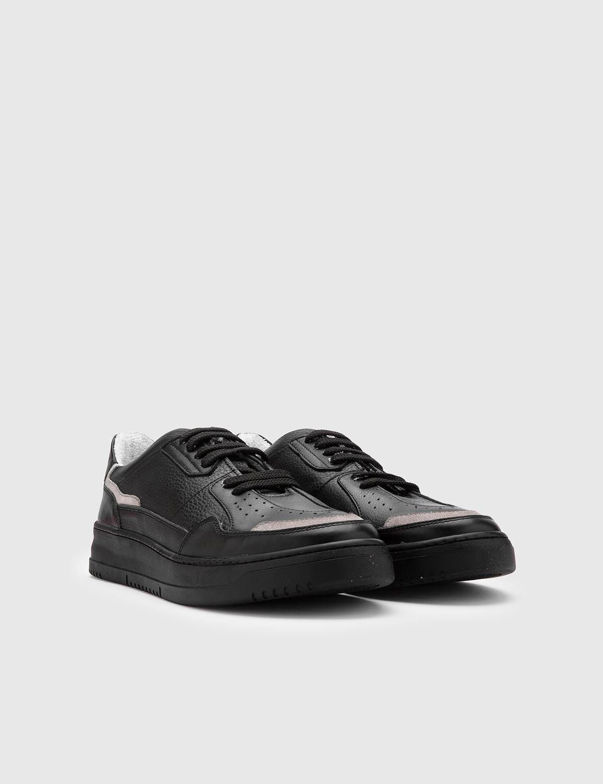 Yoko Black Leather Men's Sneaker