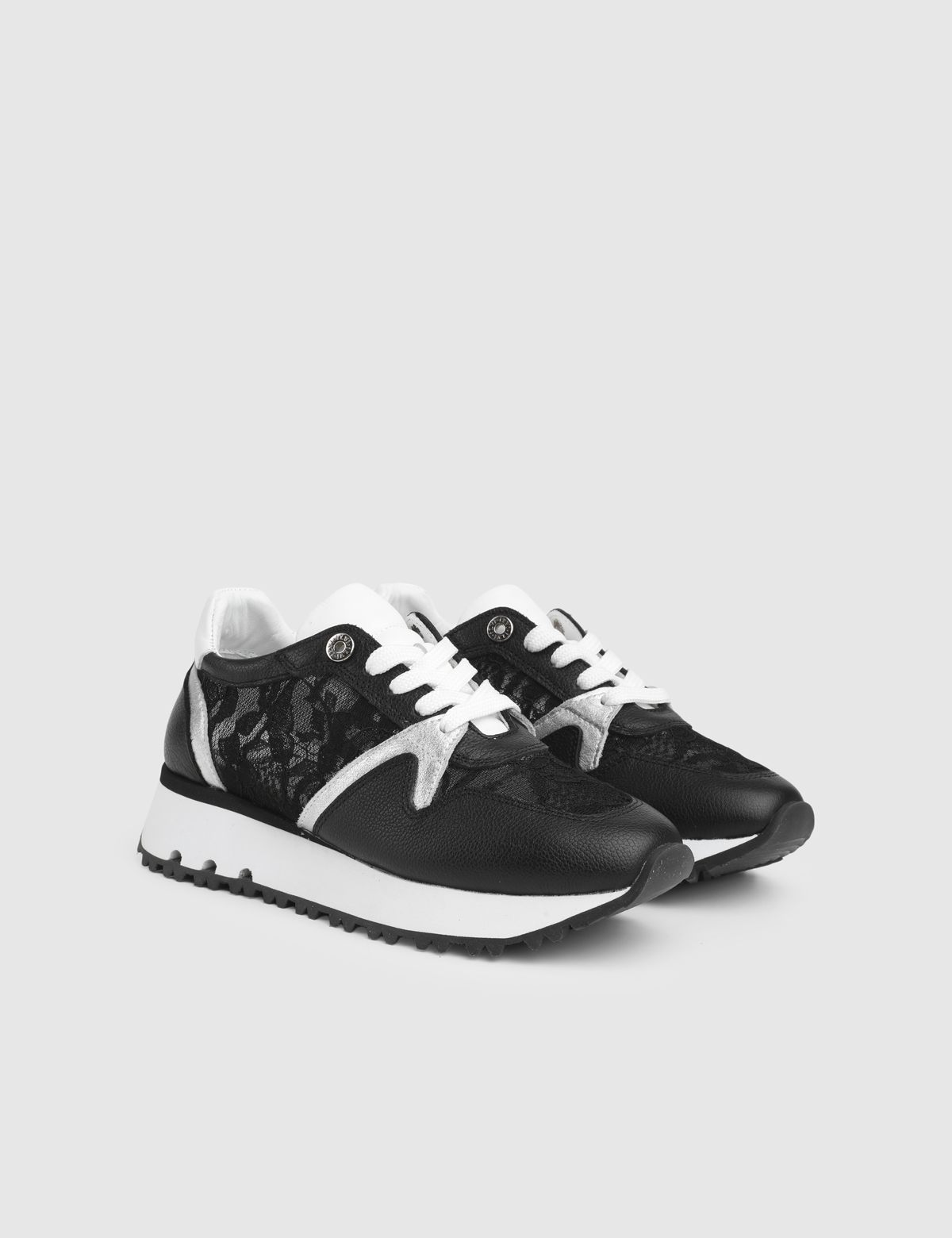 York Black Leather Women's Sneaker