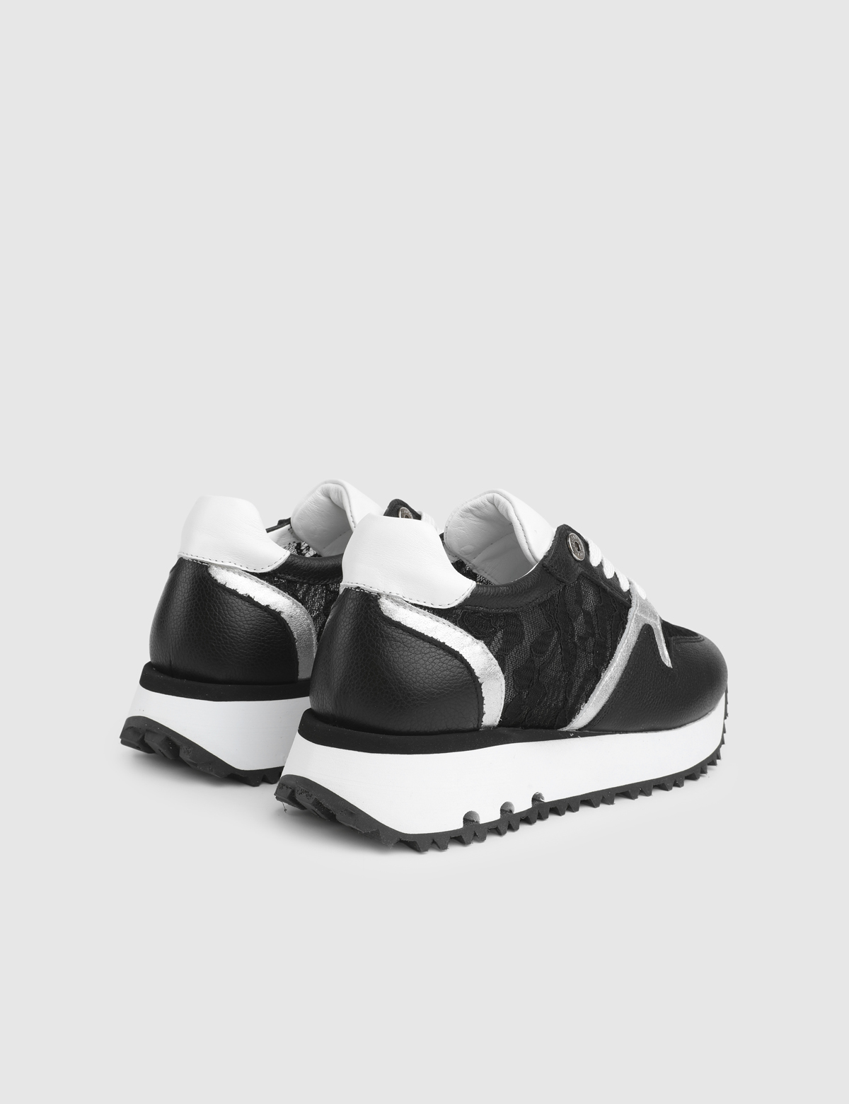 York Black Leather Women's Sneaker