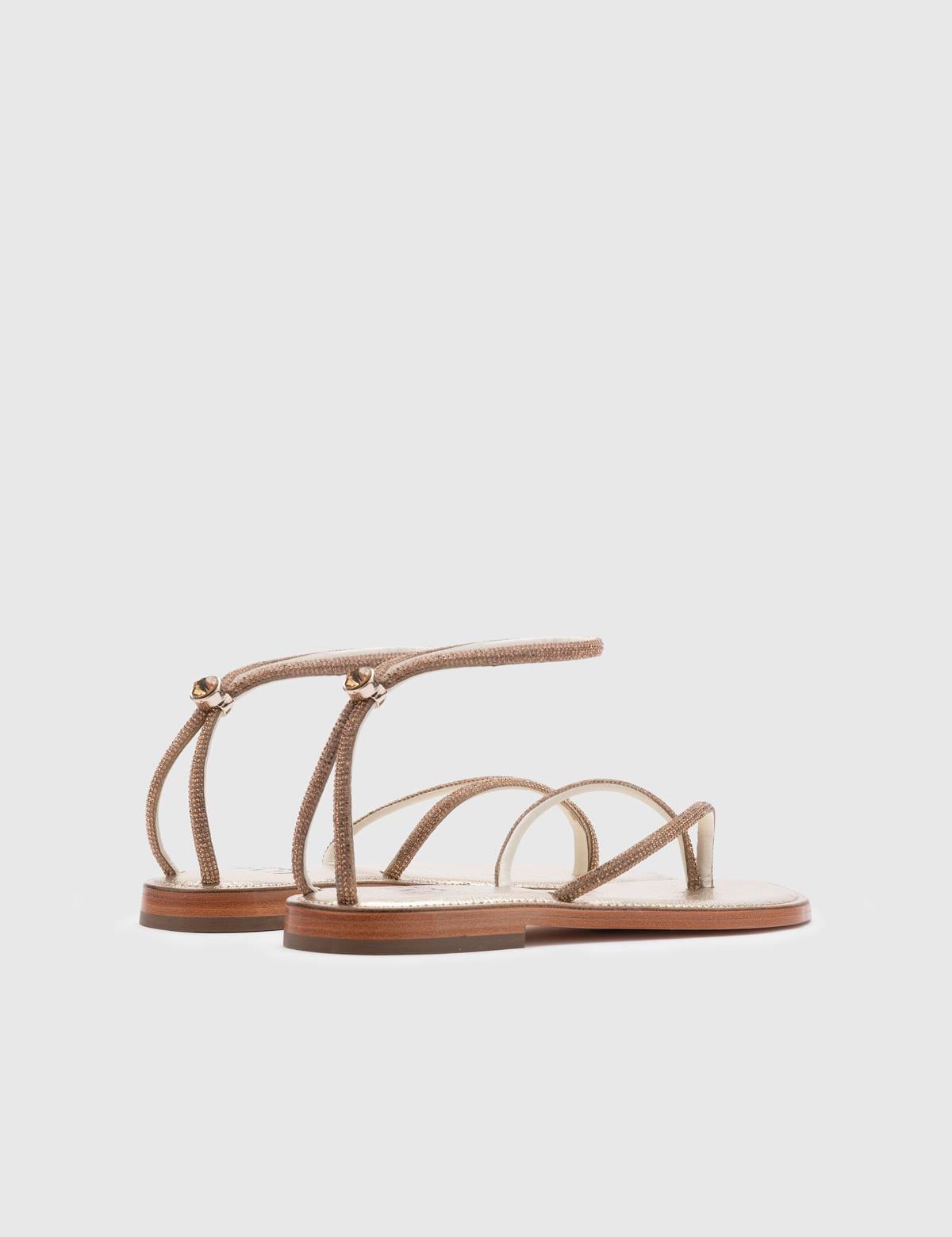 Yuhgara Gold Floater Leather Women's Sandal