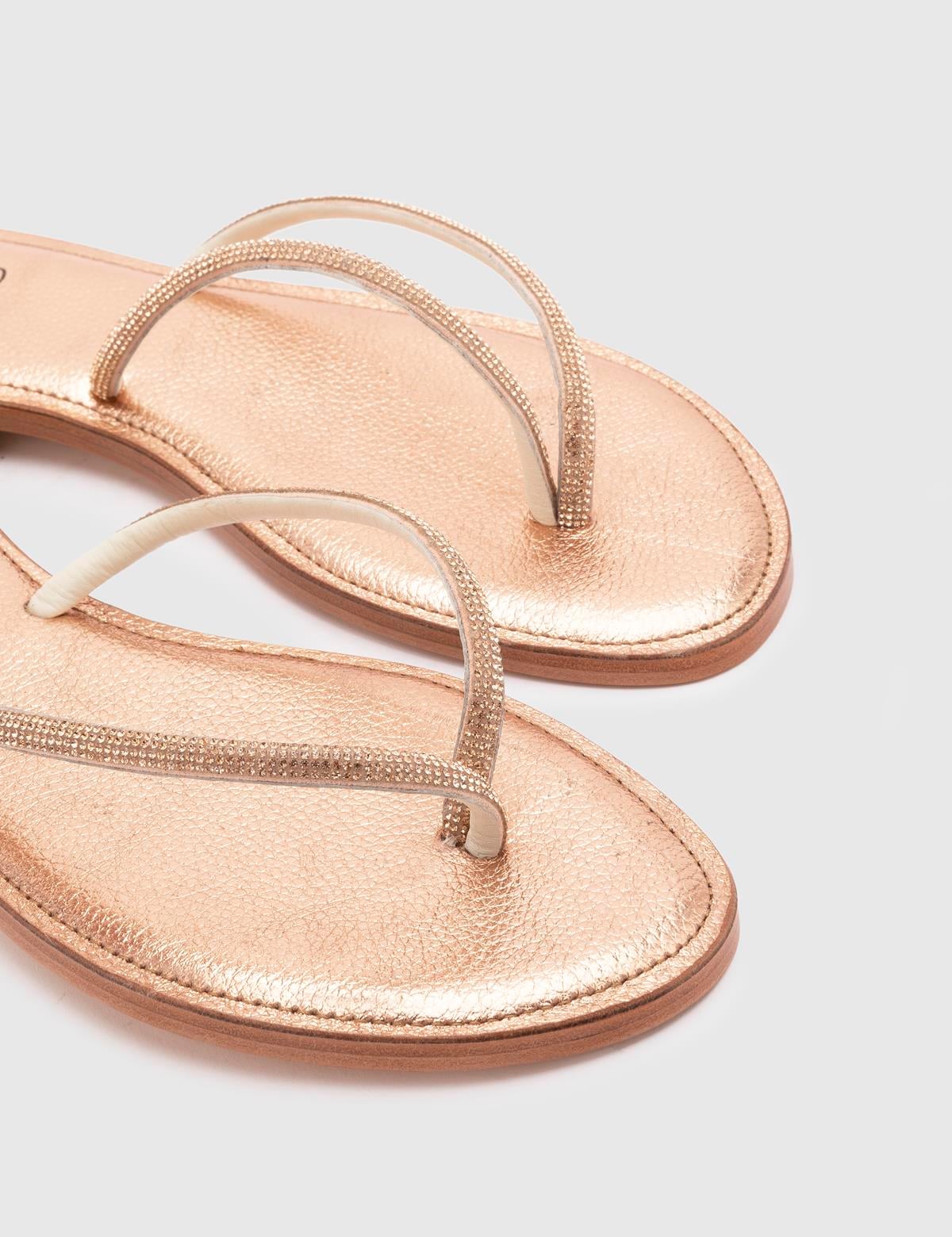 Yuhgara Bronze Floater Leather Women's Sandal