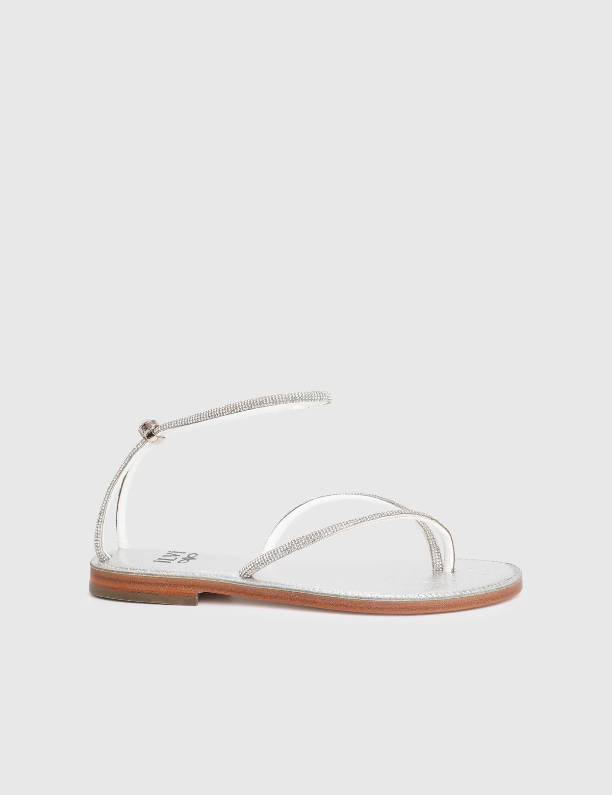 Yuhgara Silver Floater Leather Women's Sandal