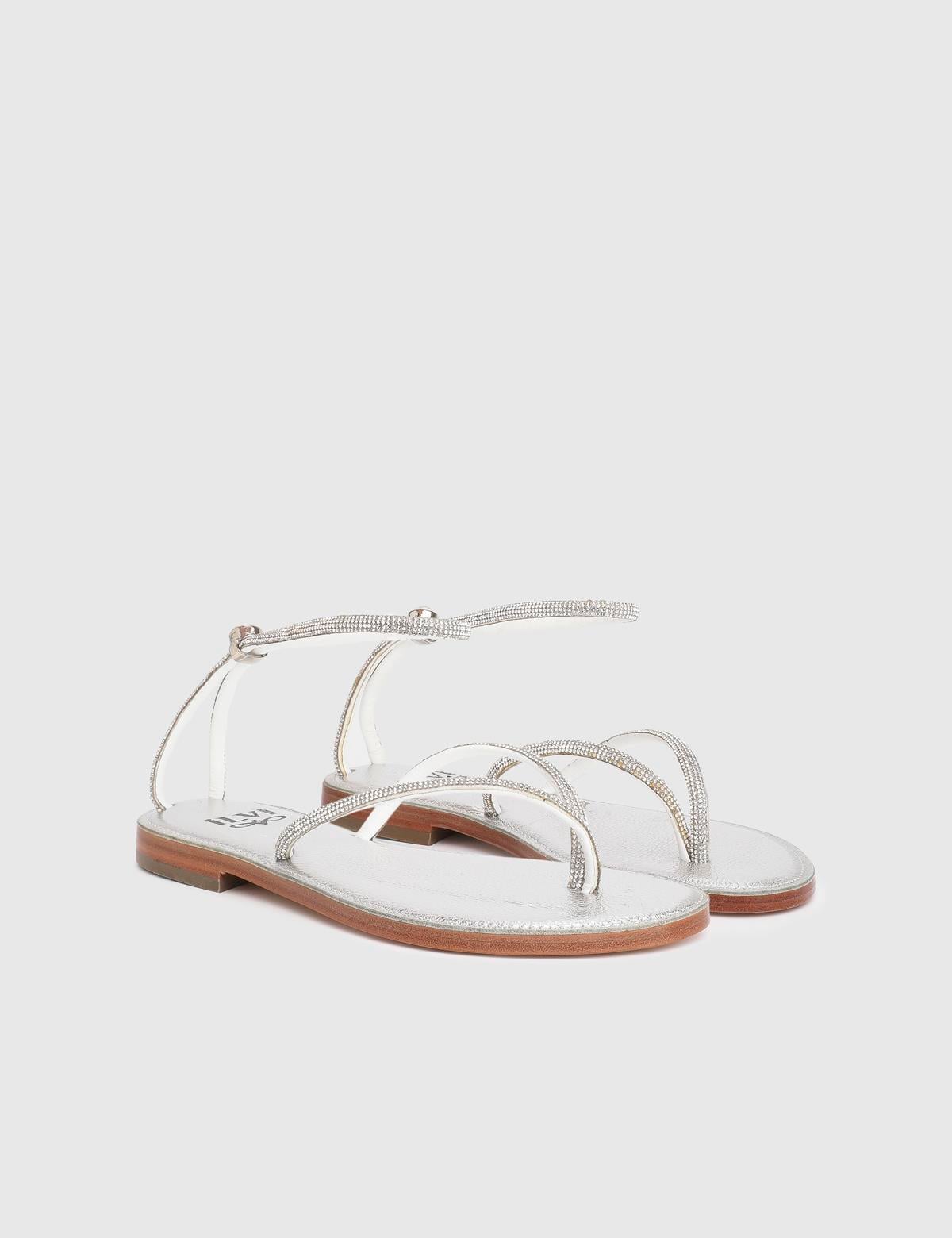 Yuhgara Silver Floater Leather Women's Sandal