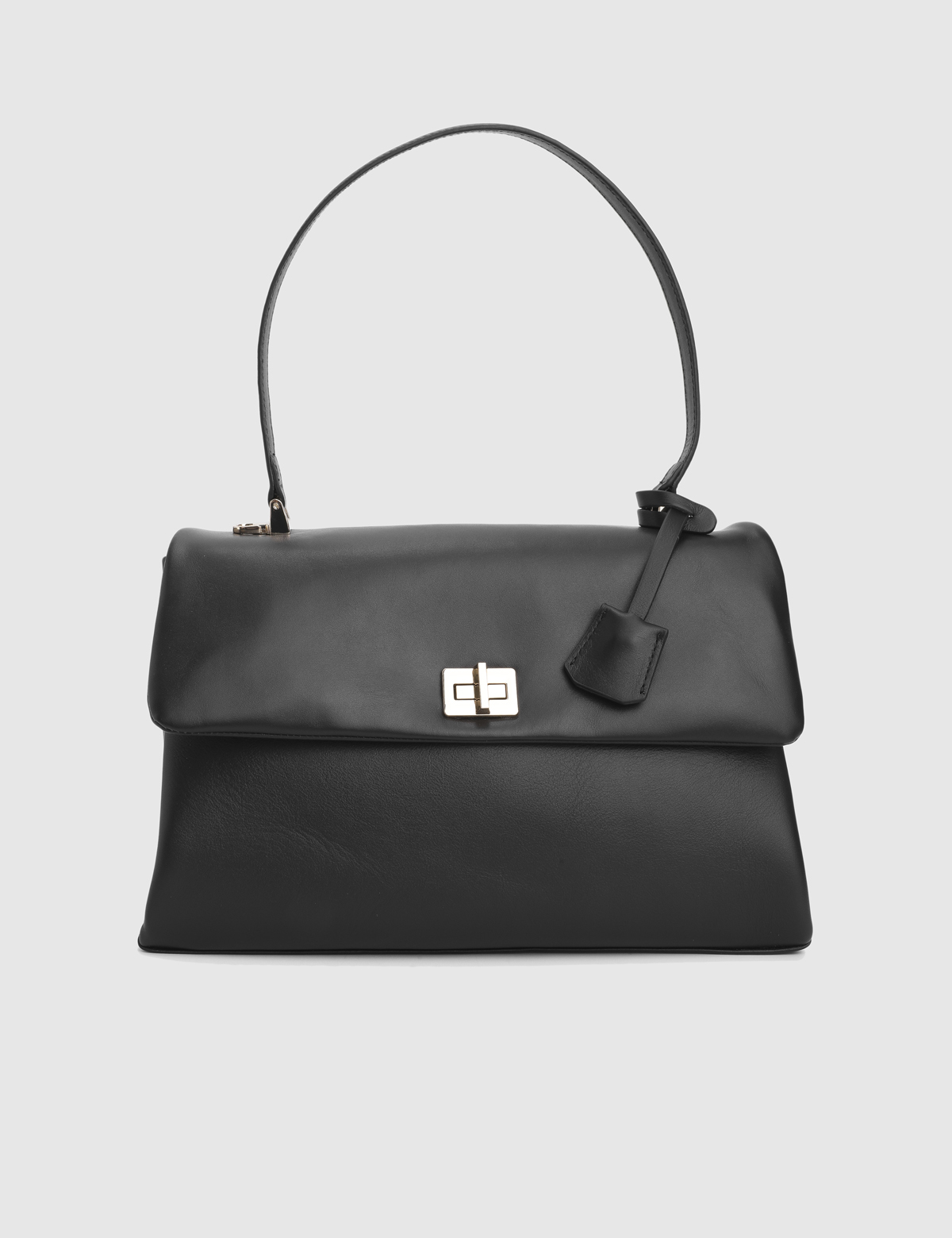 Zinovii Black Leather Women's Shoulder Bag