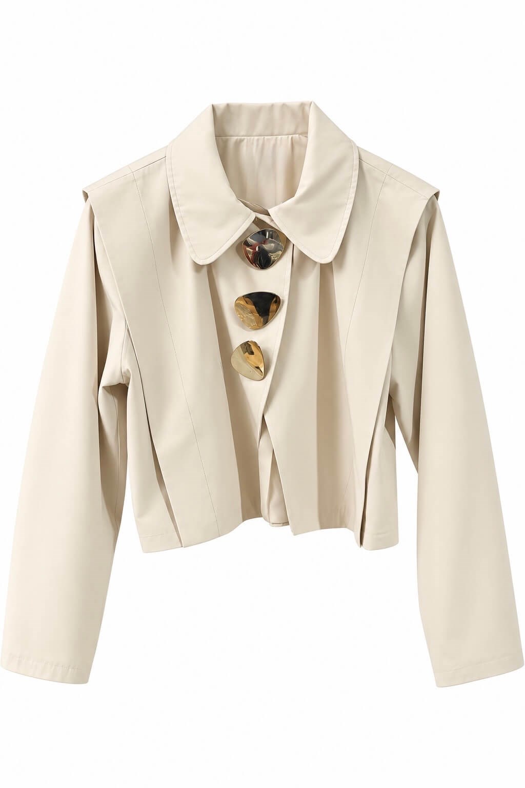 GOLD DÜĞMELİ CROP CEKET-TAŞ