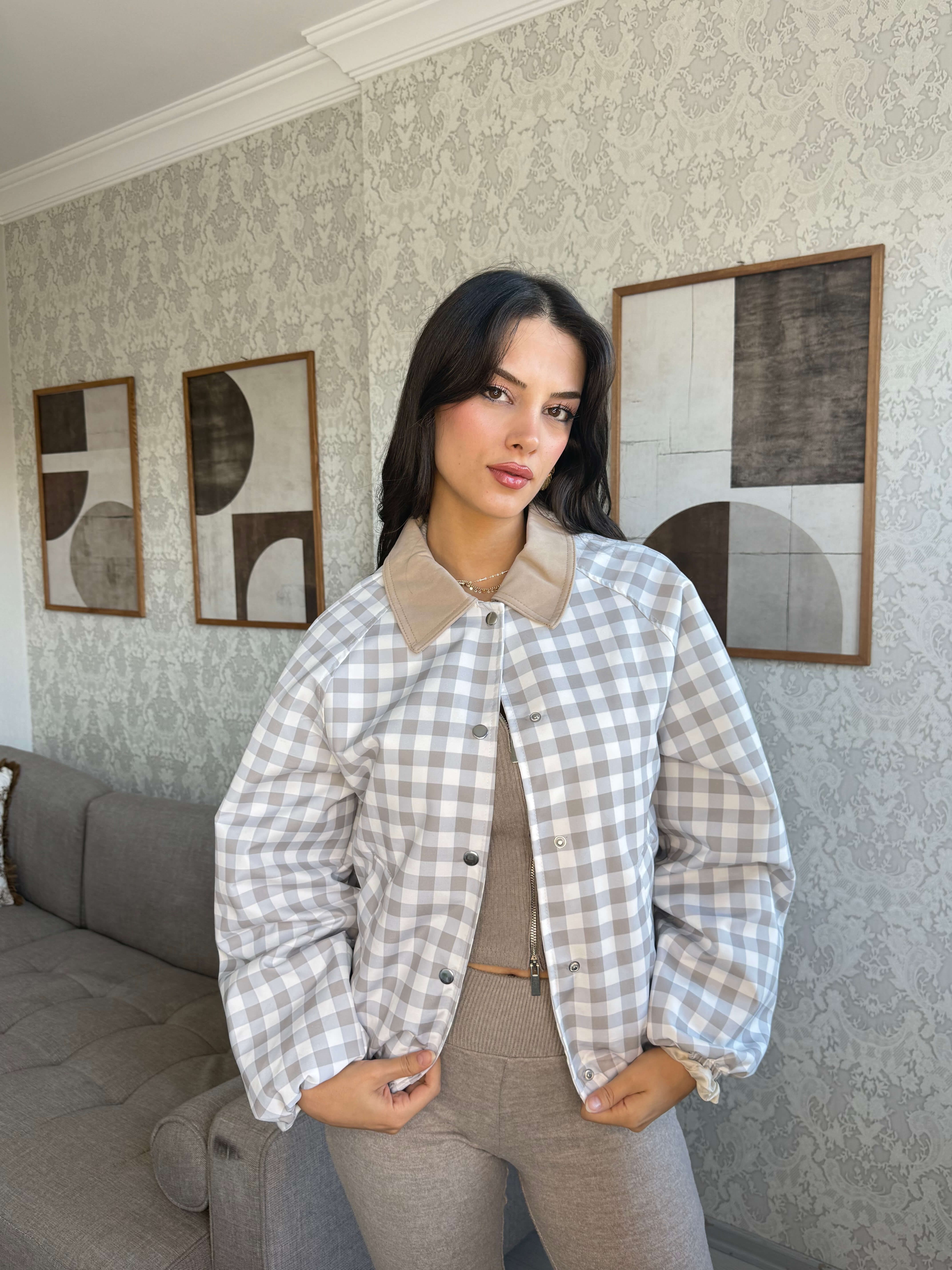 KONTRAST YAKA EKOSE BOMBER CEKET