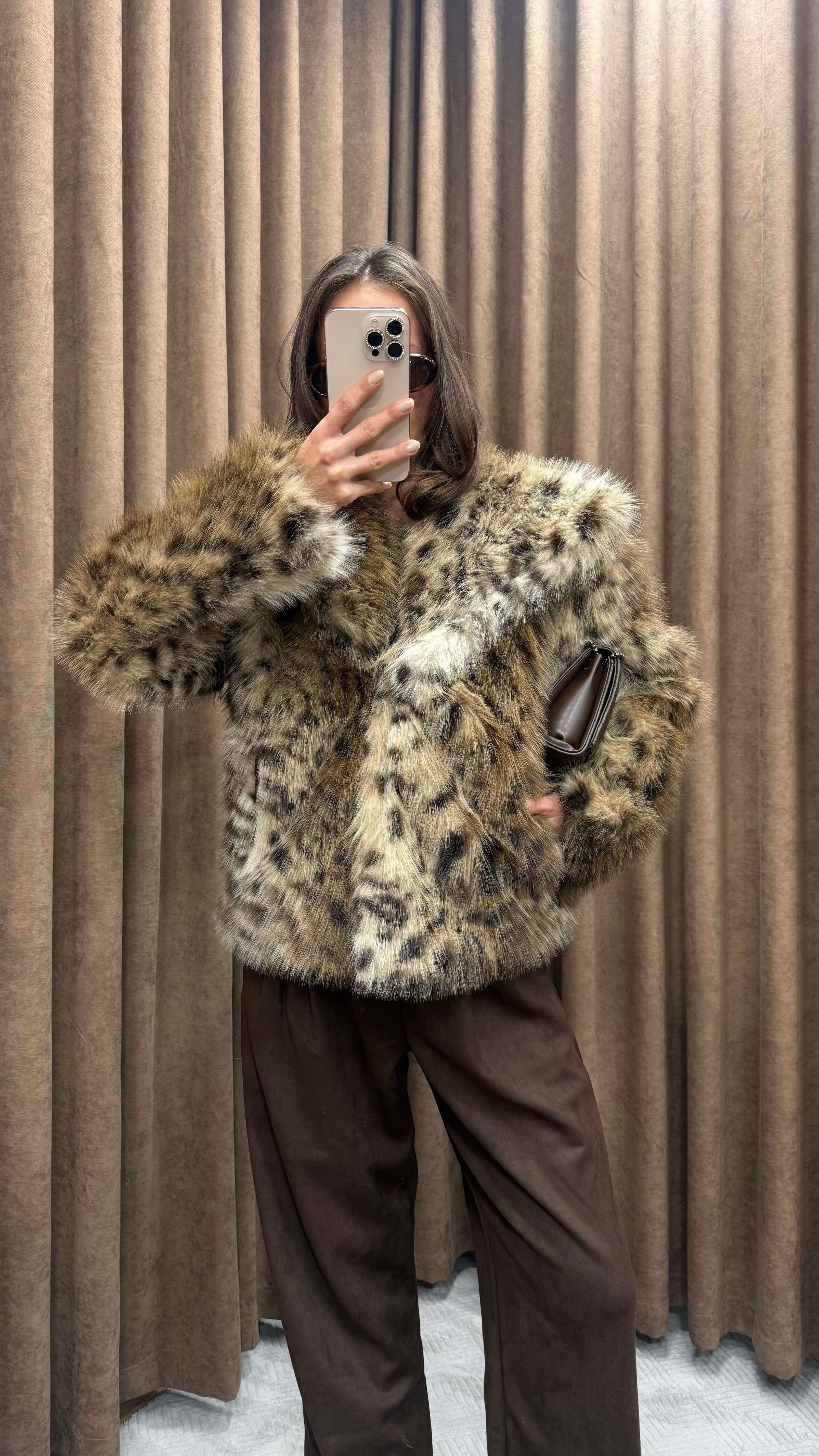 LEOPAR DESENLİ SUNİ KÜRK