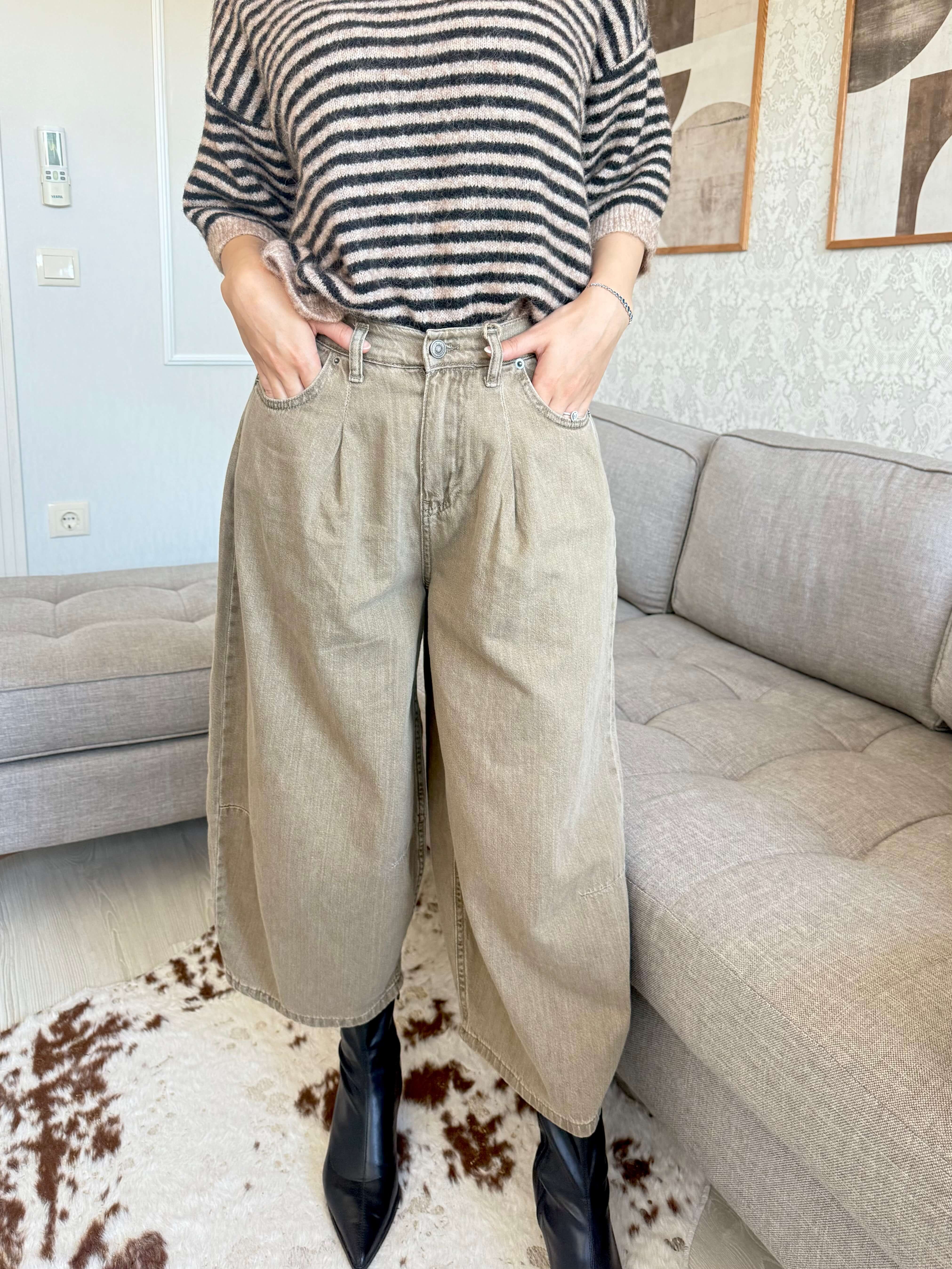 OLİVE VİNTAGE PANTOLON