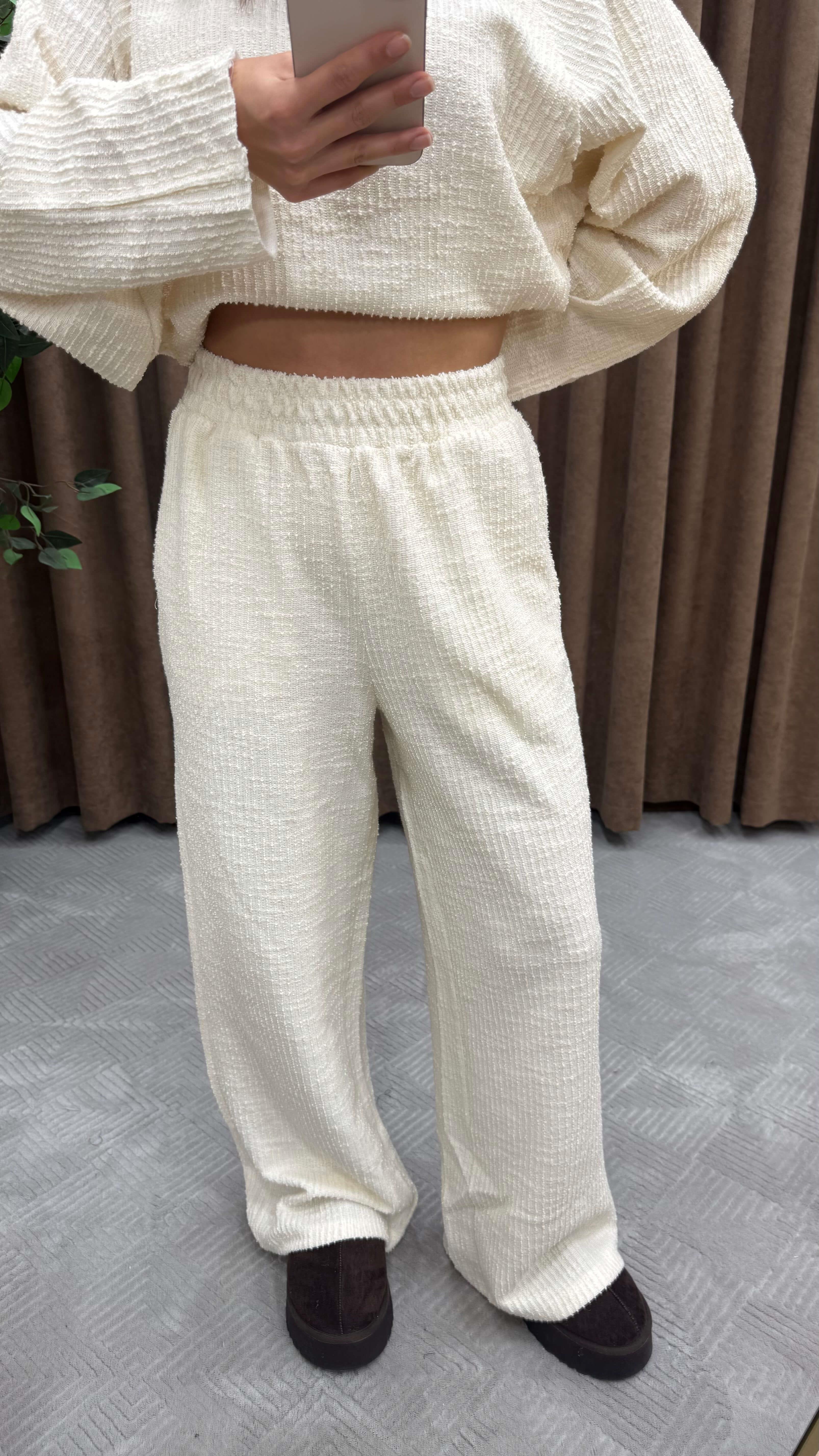 SWEAT PANTOLON TAKIM-EKRU