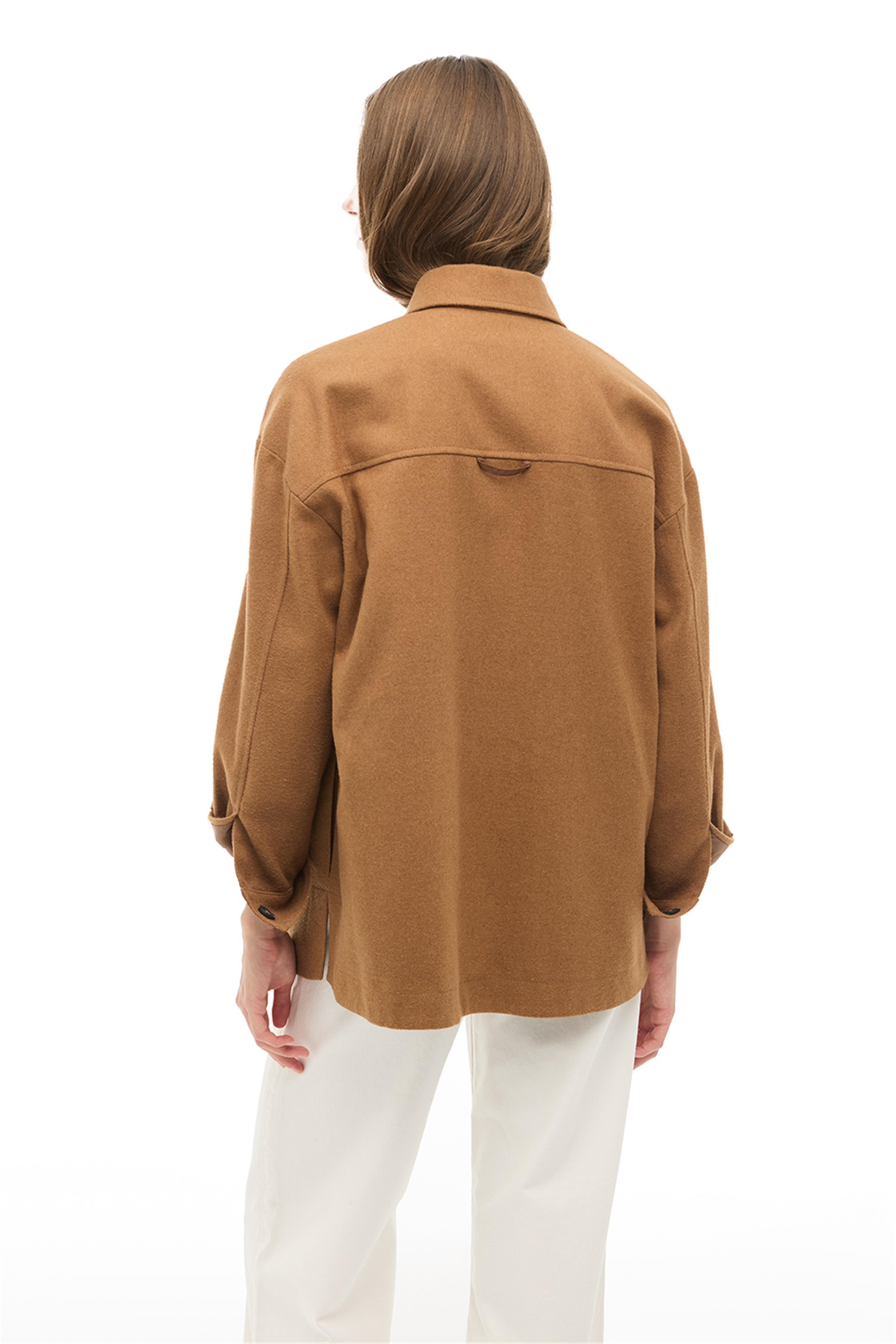 Angels Regular Fit Standart Boy Düşük Kollu Gömlek Yaka Devetuyu Mont