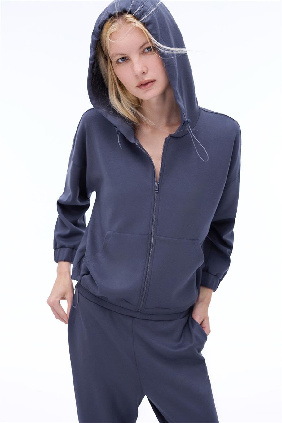 Arnes Regular Fit Standart Boy Düşük Kollu Bisiklet Yaka Antrasit Ust