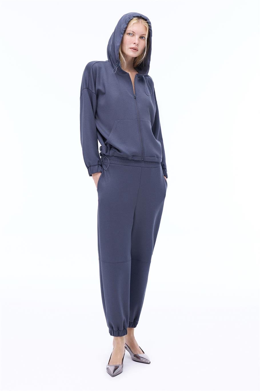 Arnes Regular Fit Standart Boy Düşük Kollu Bisiklet Yaka Antrasit Ust