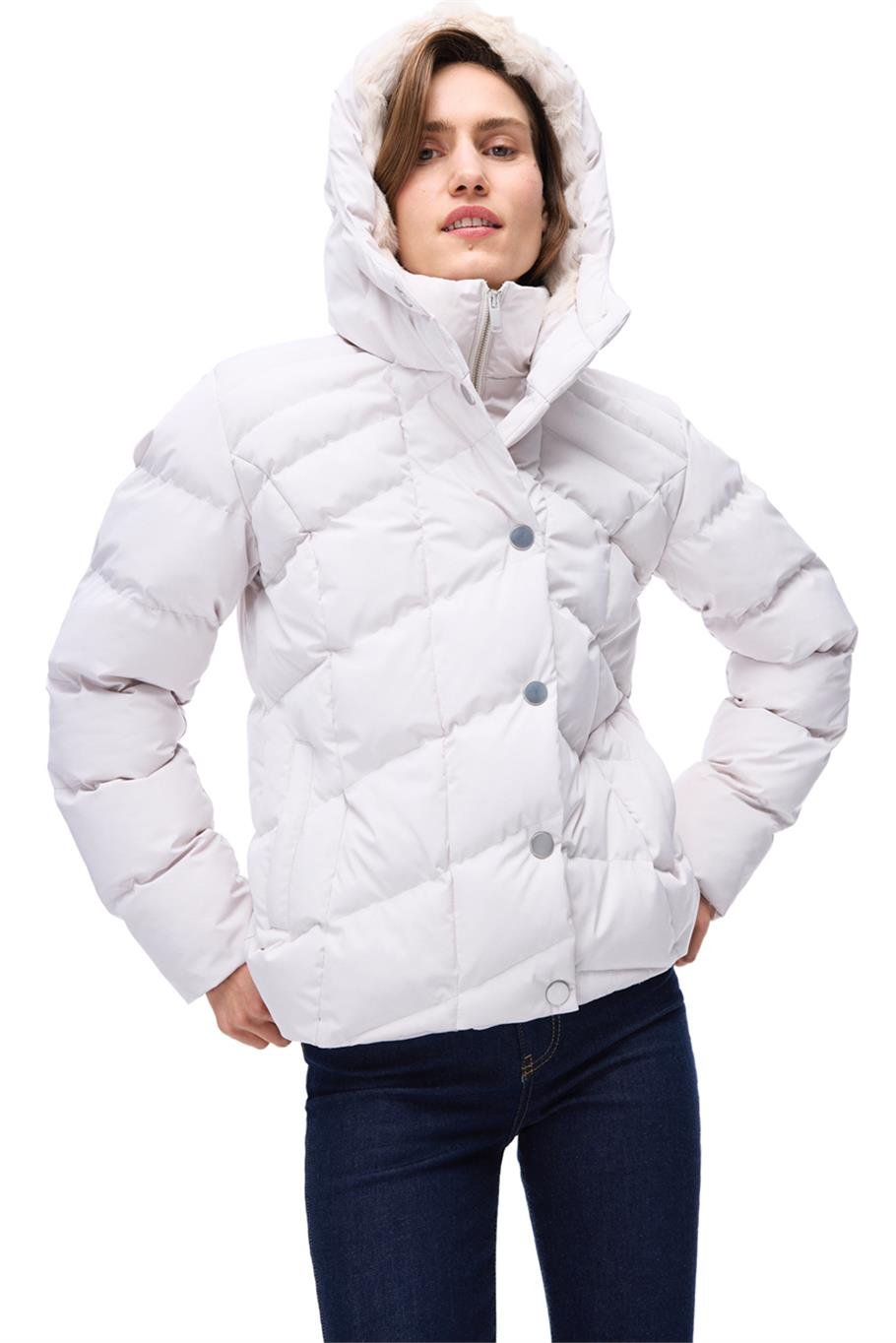 Aurens Slim Fit Kısa Boy Takma Kol Hakim Yaka Tas Mont