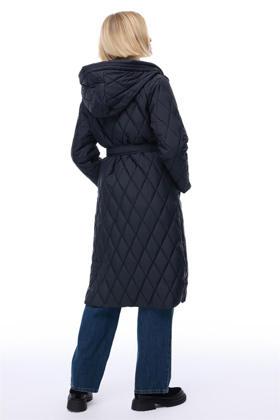 Awans Regular Fit Diz Altı Takma Kol Hakim Yaka Siyah Mont