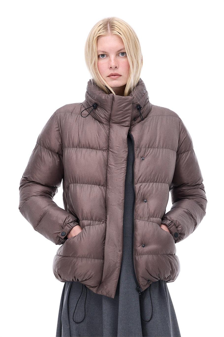 Awans Regular Fit Kısa Boy Takma Kol Hakim Yaka Vizon Mont