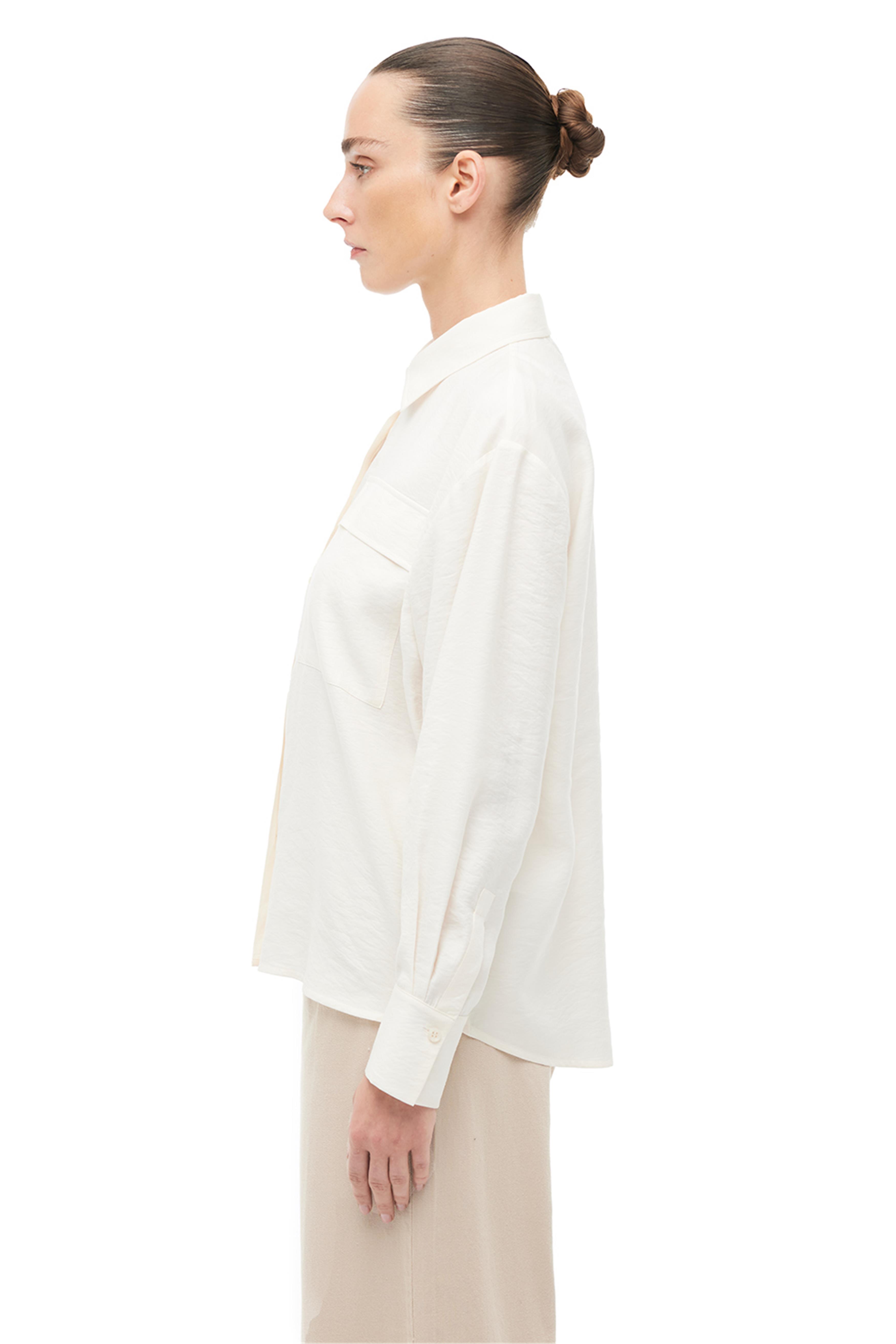 Bej Alos Rahat Kalıp Erkek Yaka Uzun Kol Gomlek