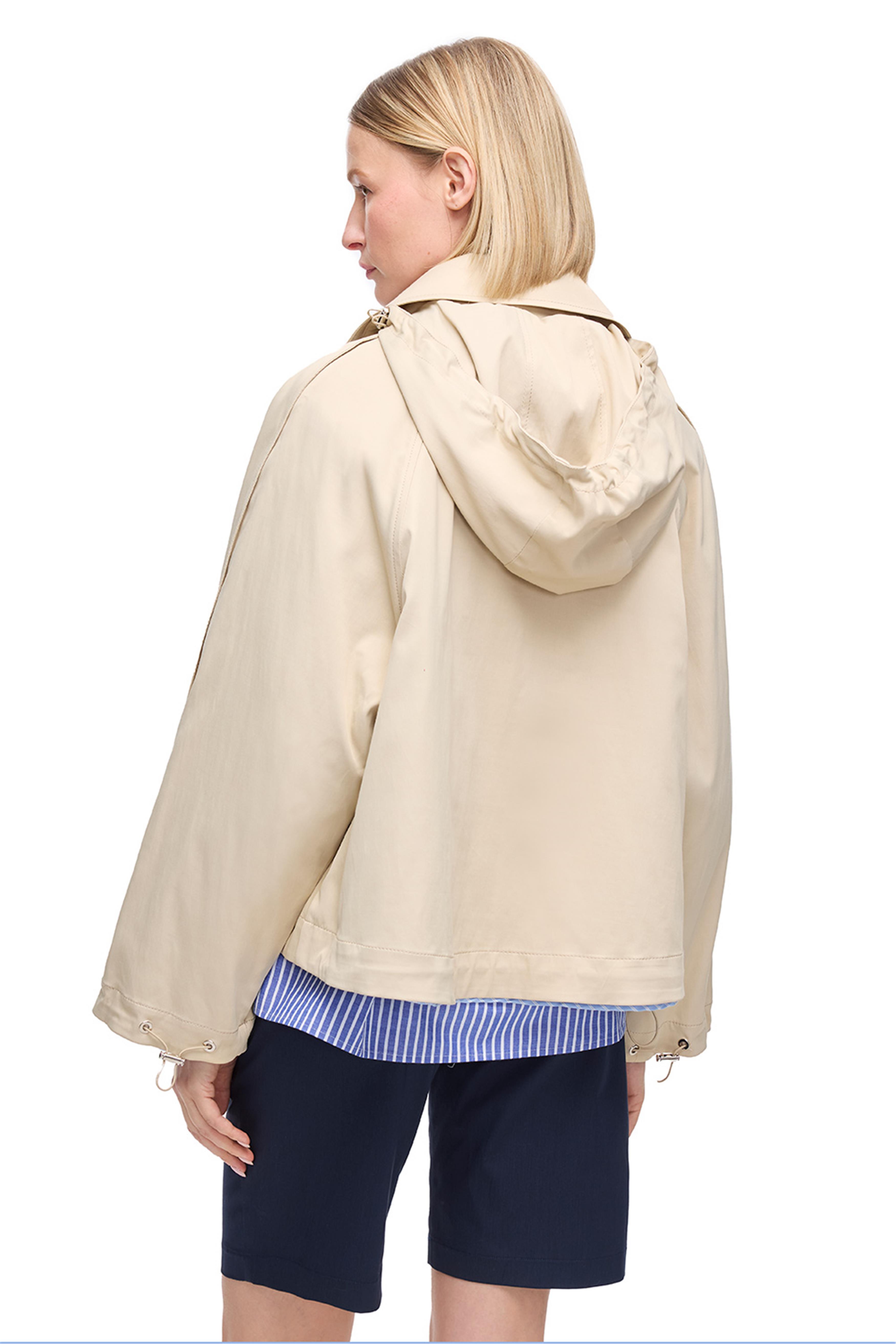 Bej Çıkarılabilir Yelekli Fonsiyonel Trençkot