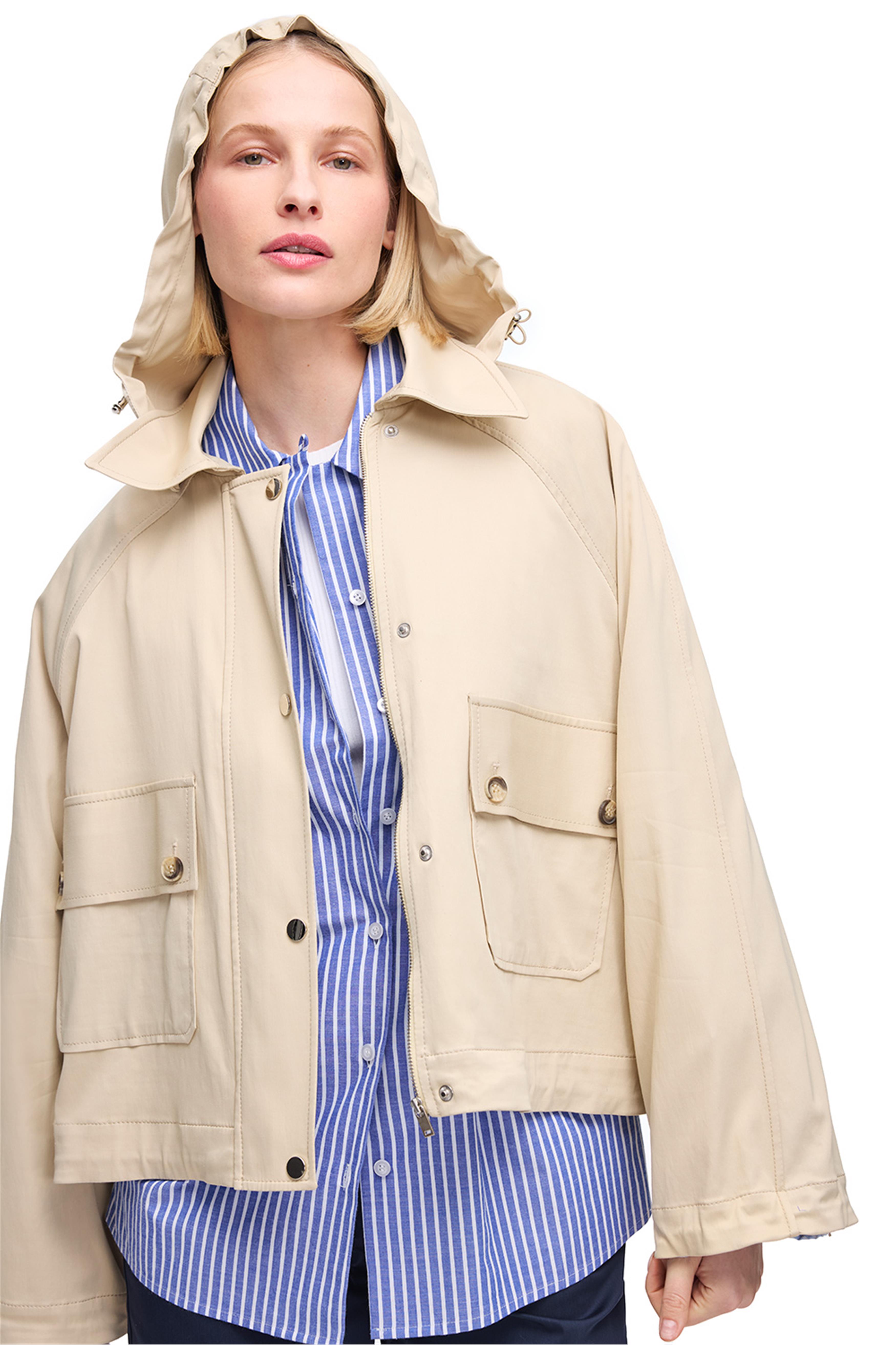 Bej Çıkarılabilir Yelekli Fonsiyonel Trençkot