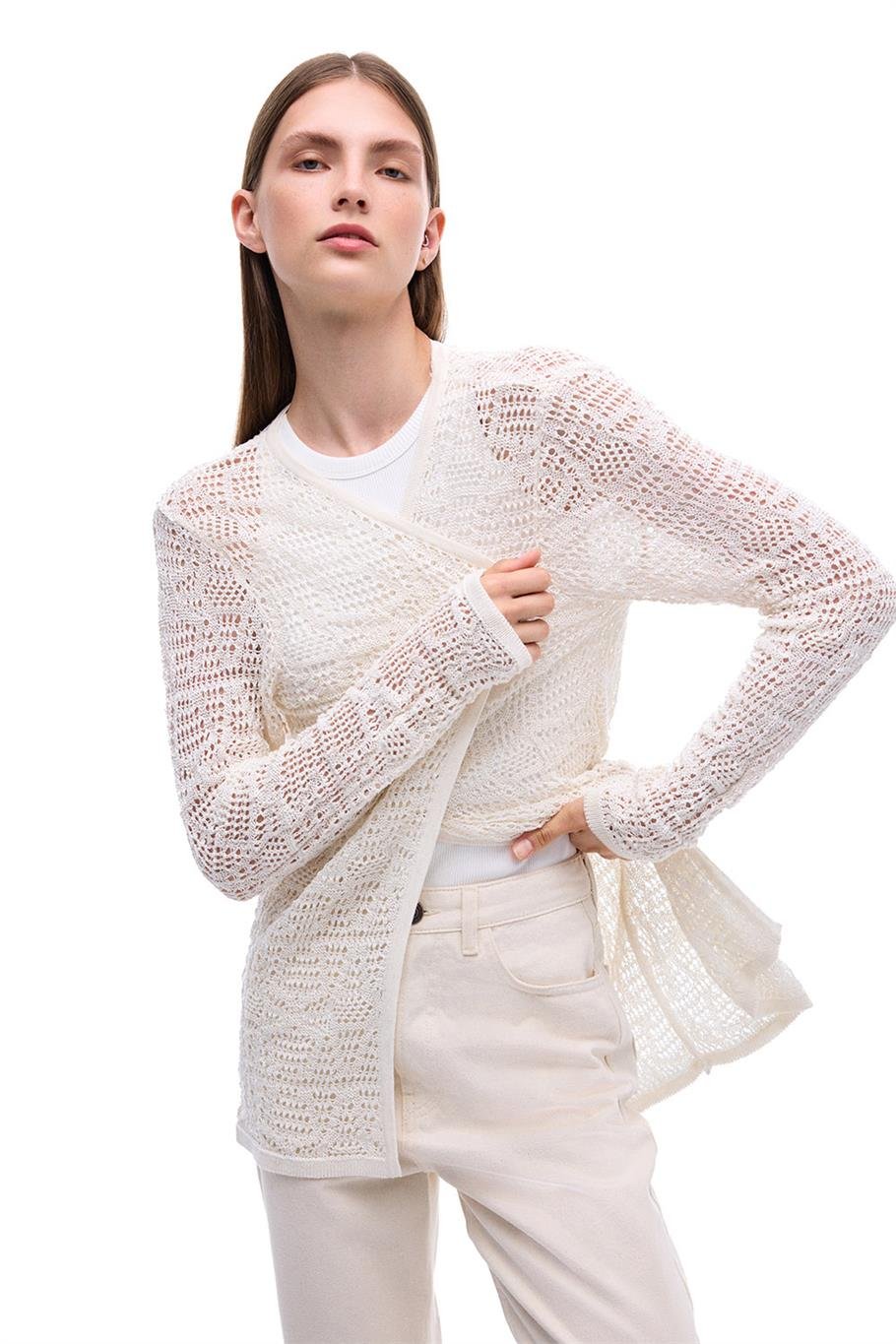 Bej Triko Rahat Kalıp Triko Hırka