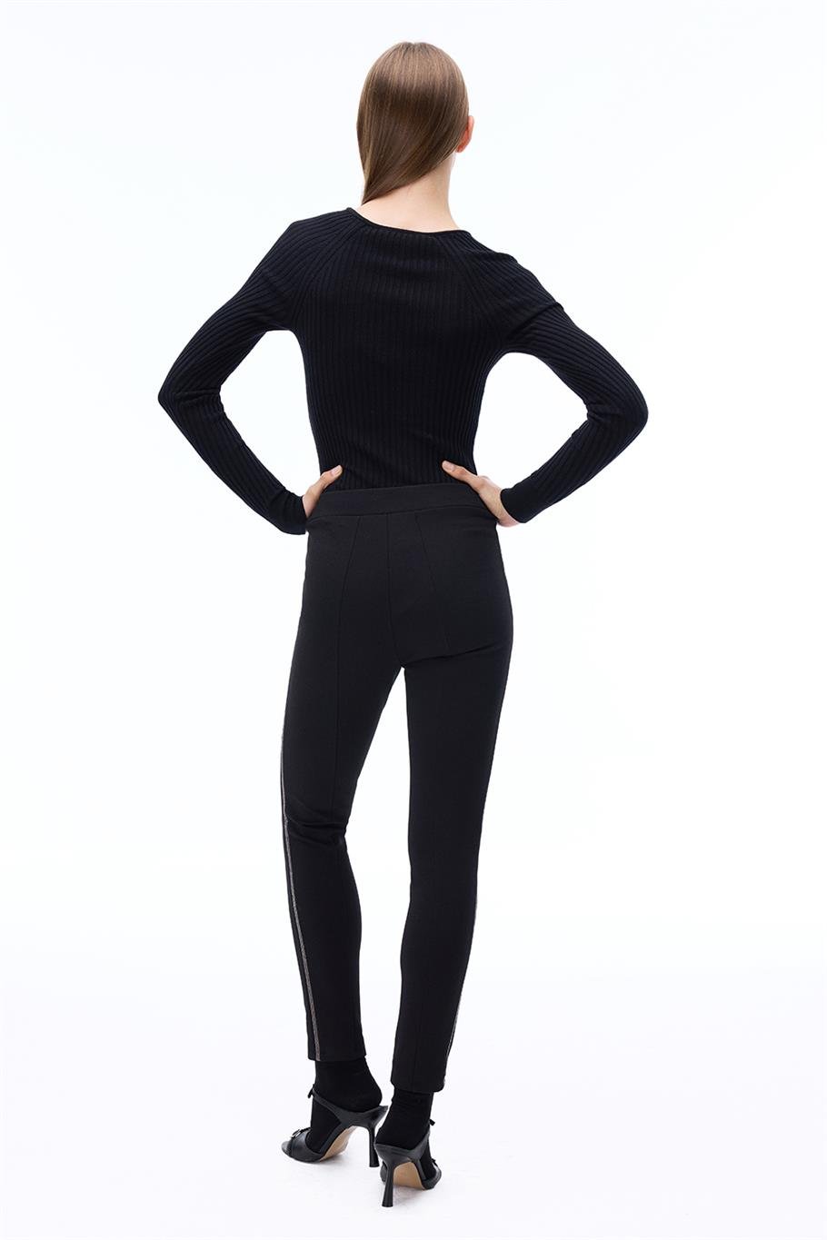 Betrias Slim Fit Standart Boy Siyah Tayt