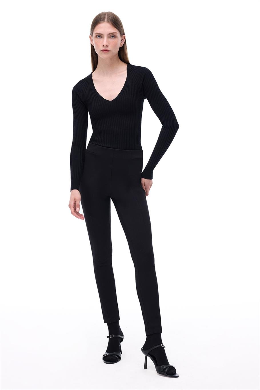 Betrias Slim Fit Standart Boy Siyah Tayt