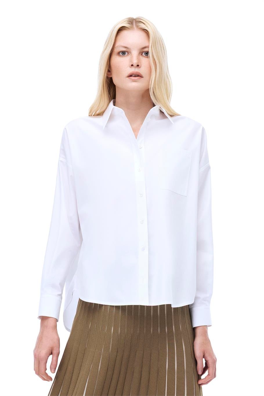 Beyaz Klasik Yaka Gömlek