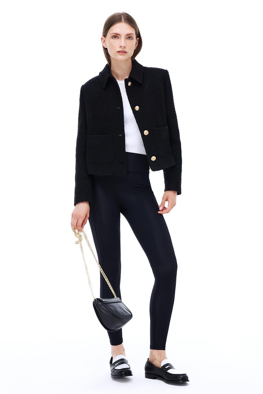 Biancas Slim Fit Standart Boy Siyah Tayt