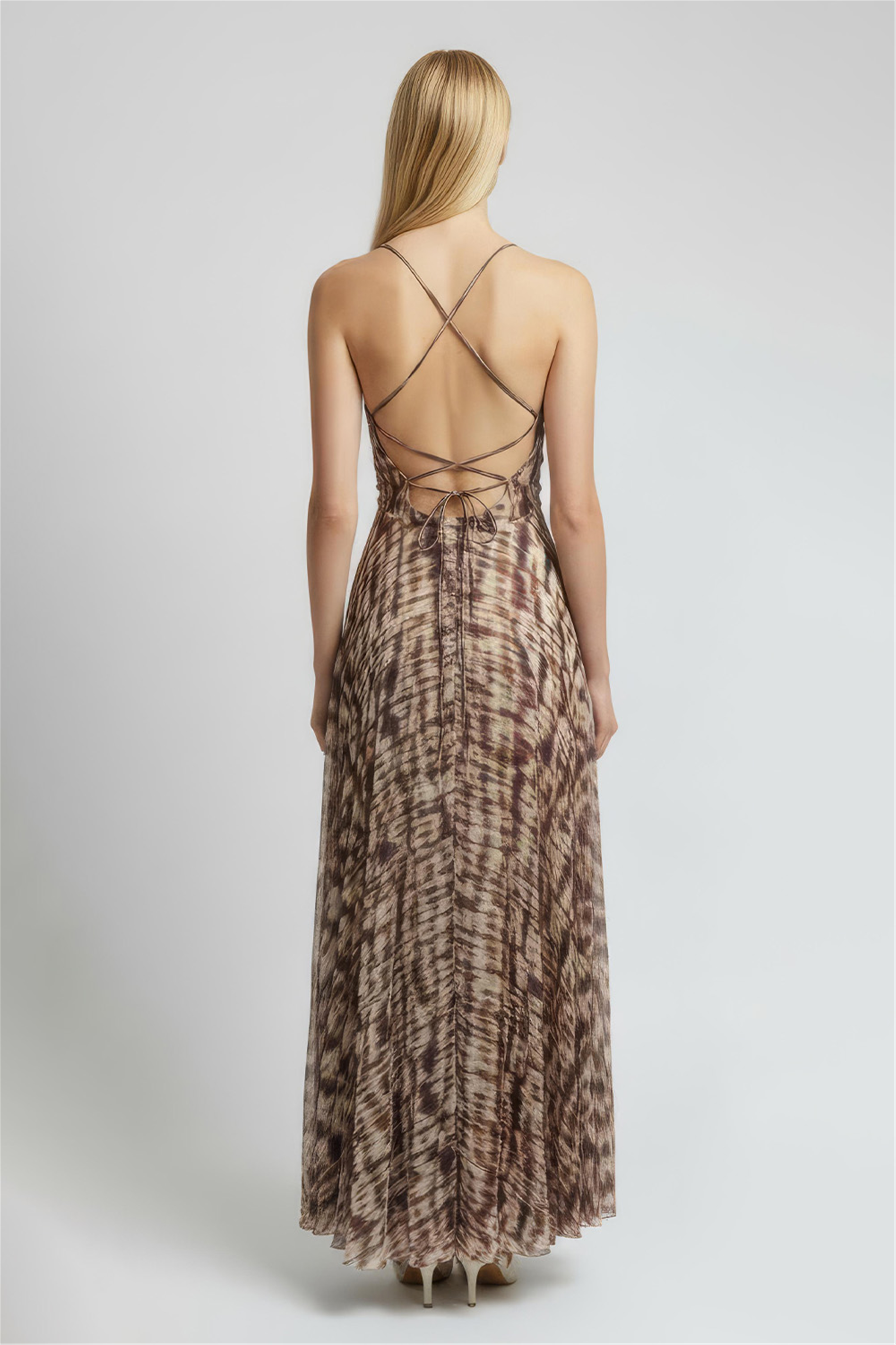 Çok Renkli Batik Midi Elbise