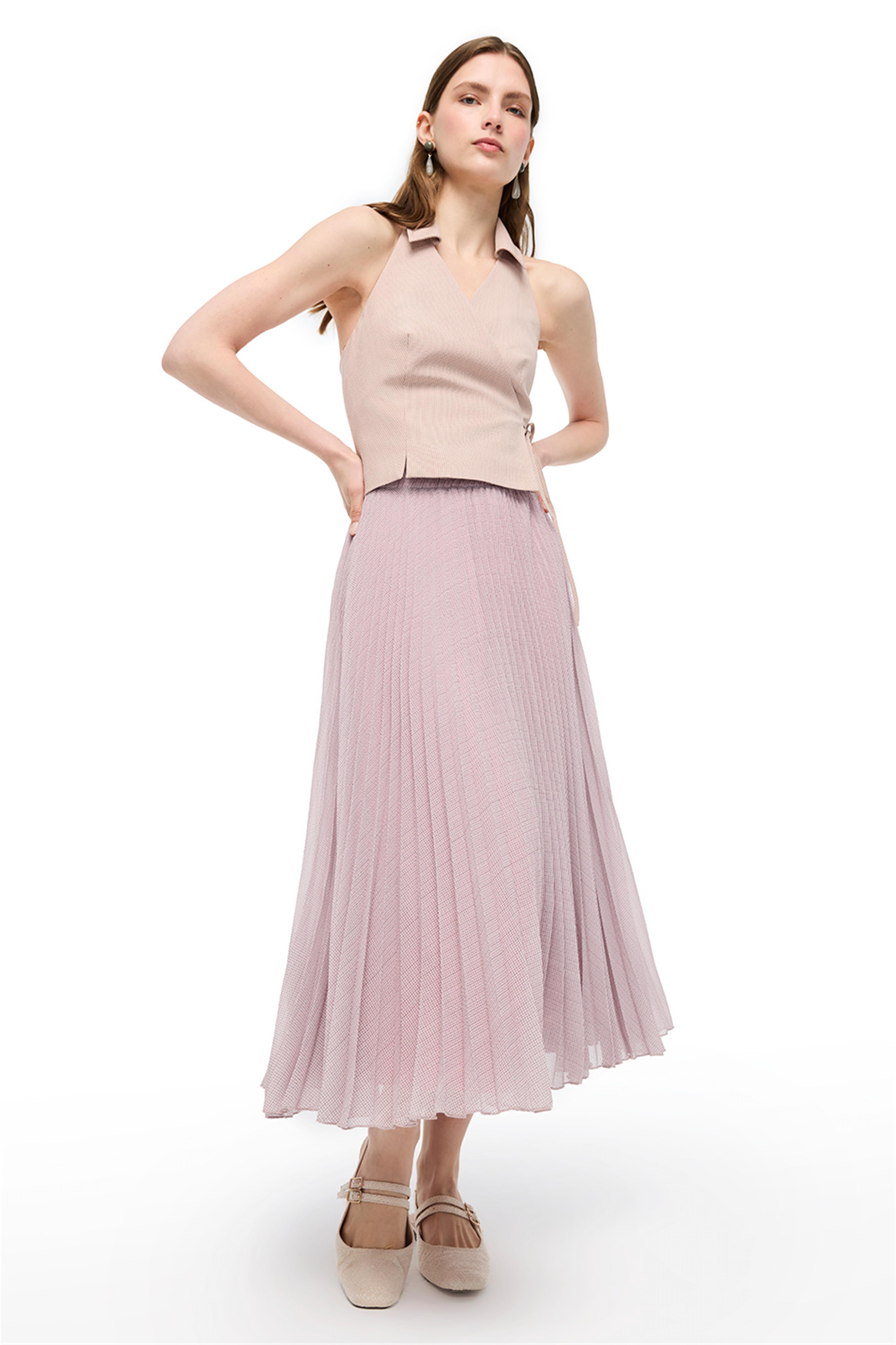 Çok Renkli Eliss Regular Fit Yüksek Bel Midi Boy Etek