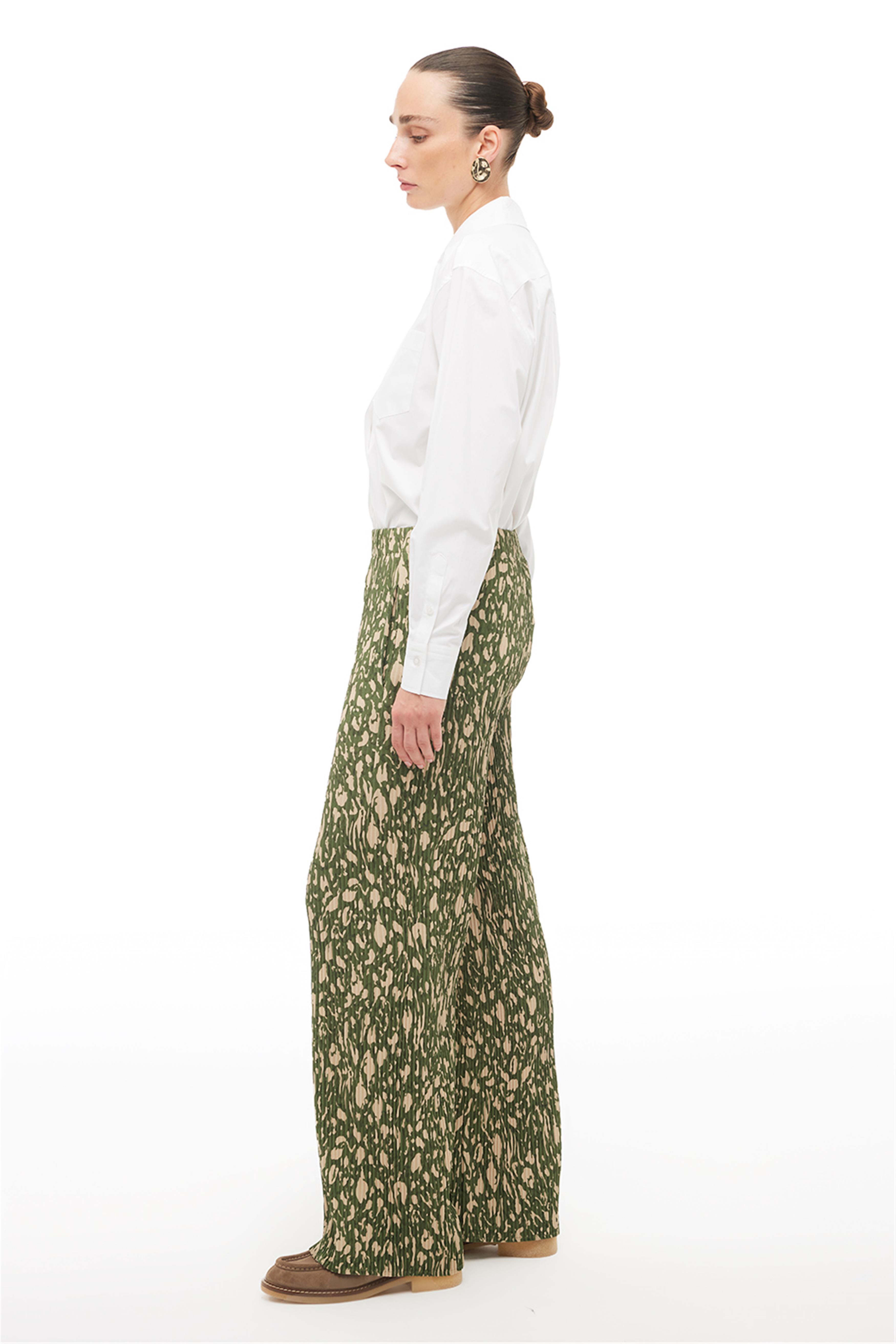 Çok Renkli Geniş Paça Pantolon