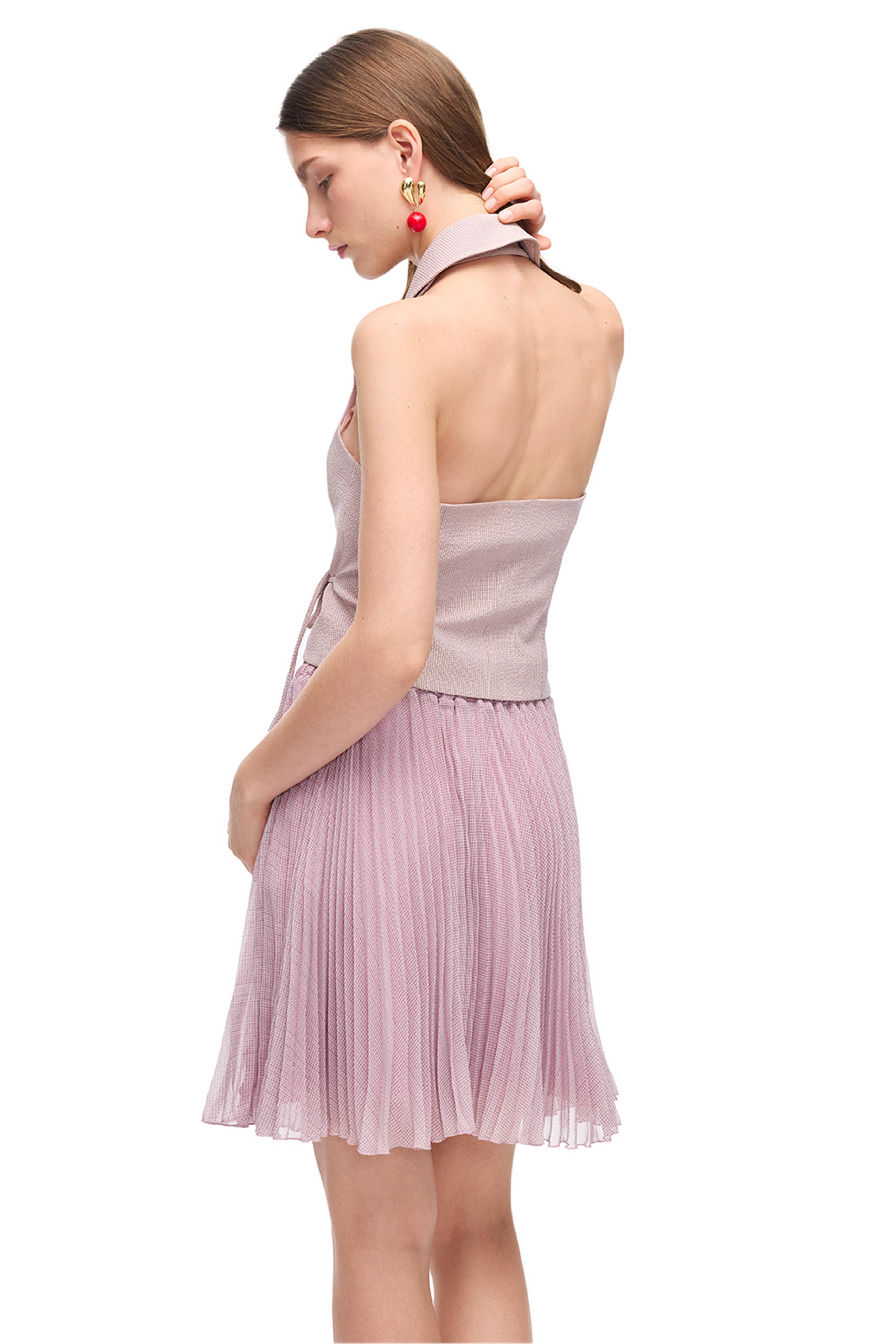 Çok Renkli Mini Plise Etek