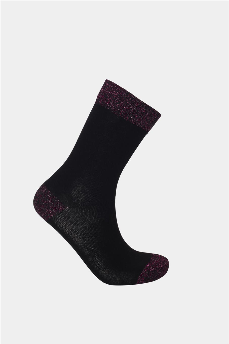 Corap Altın gumus fusya Corap