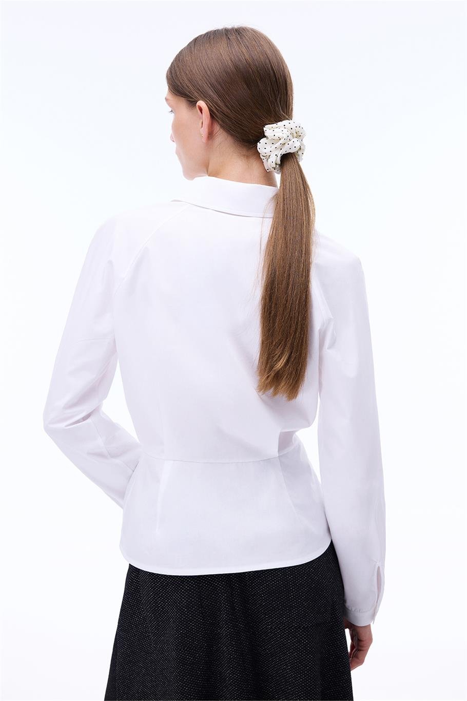 Depth Regular Fit Gömlek Yaka Beyaz Renk Kadın Gömlek