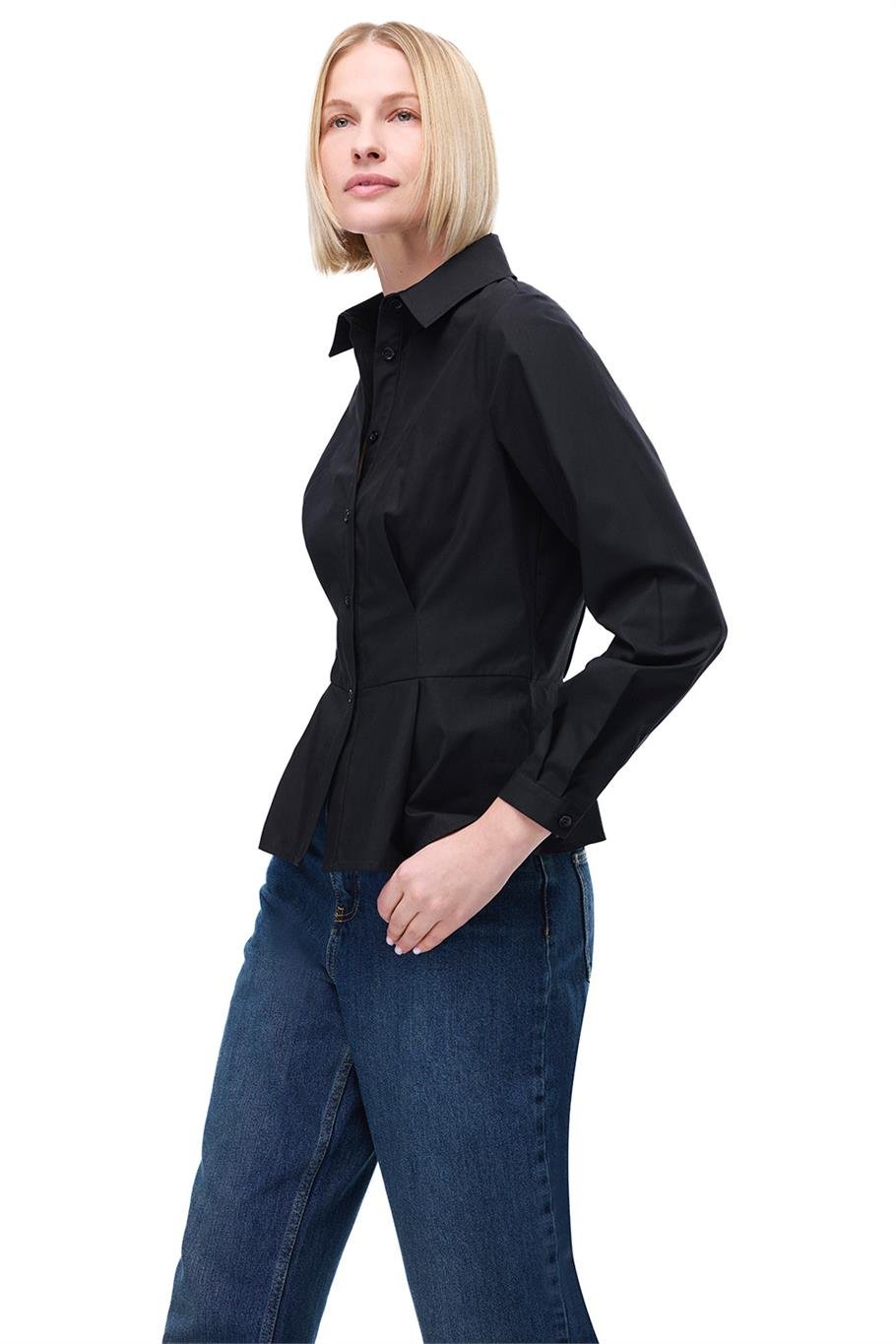Depth Regular Fit Gömlek Yaka Siyah Renk Kadın Gömlek