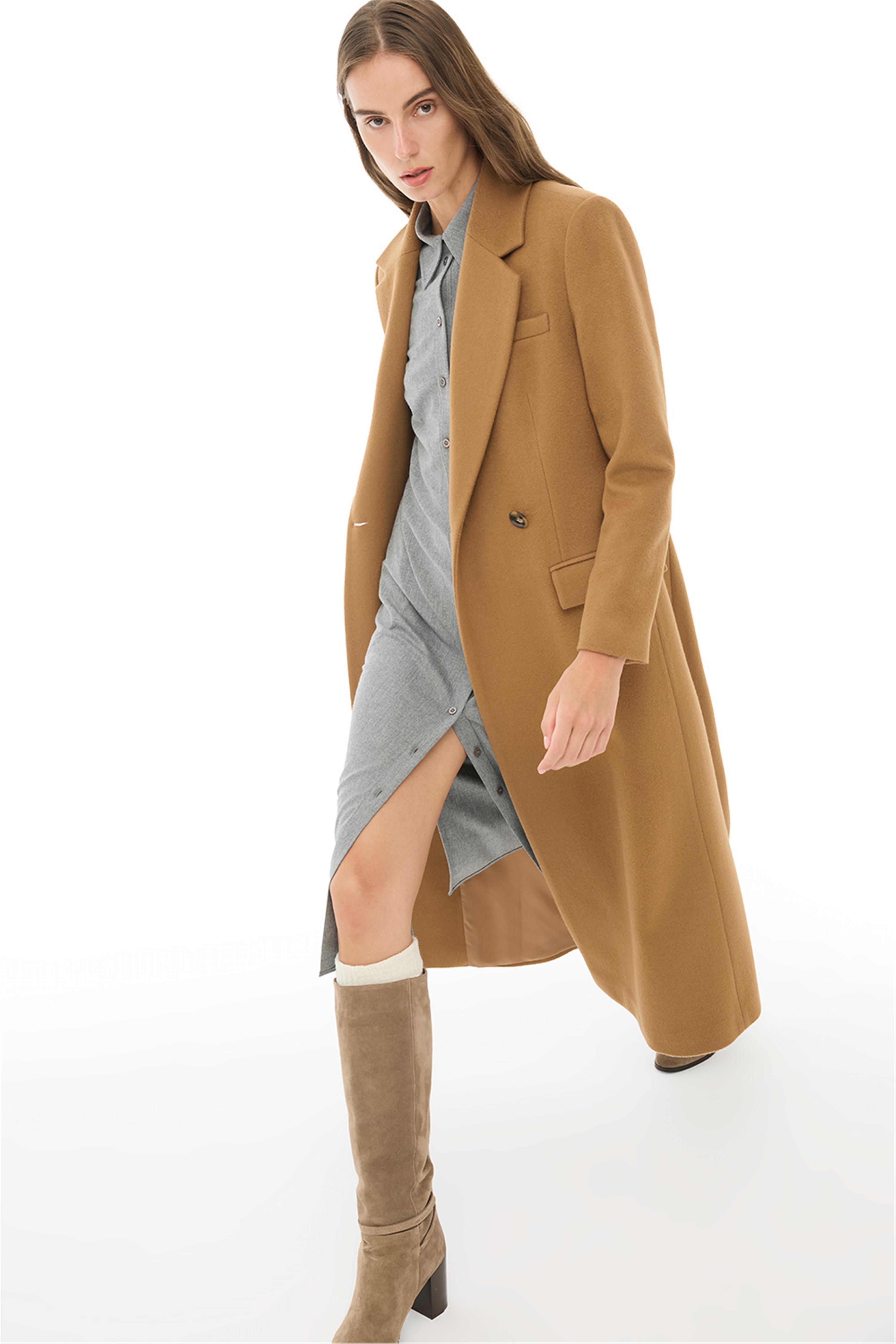 Devetüyü Klasik Yaka Uzun Kaban