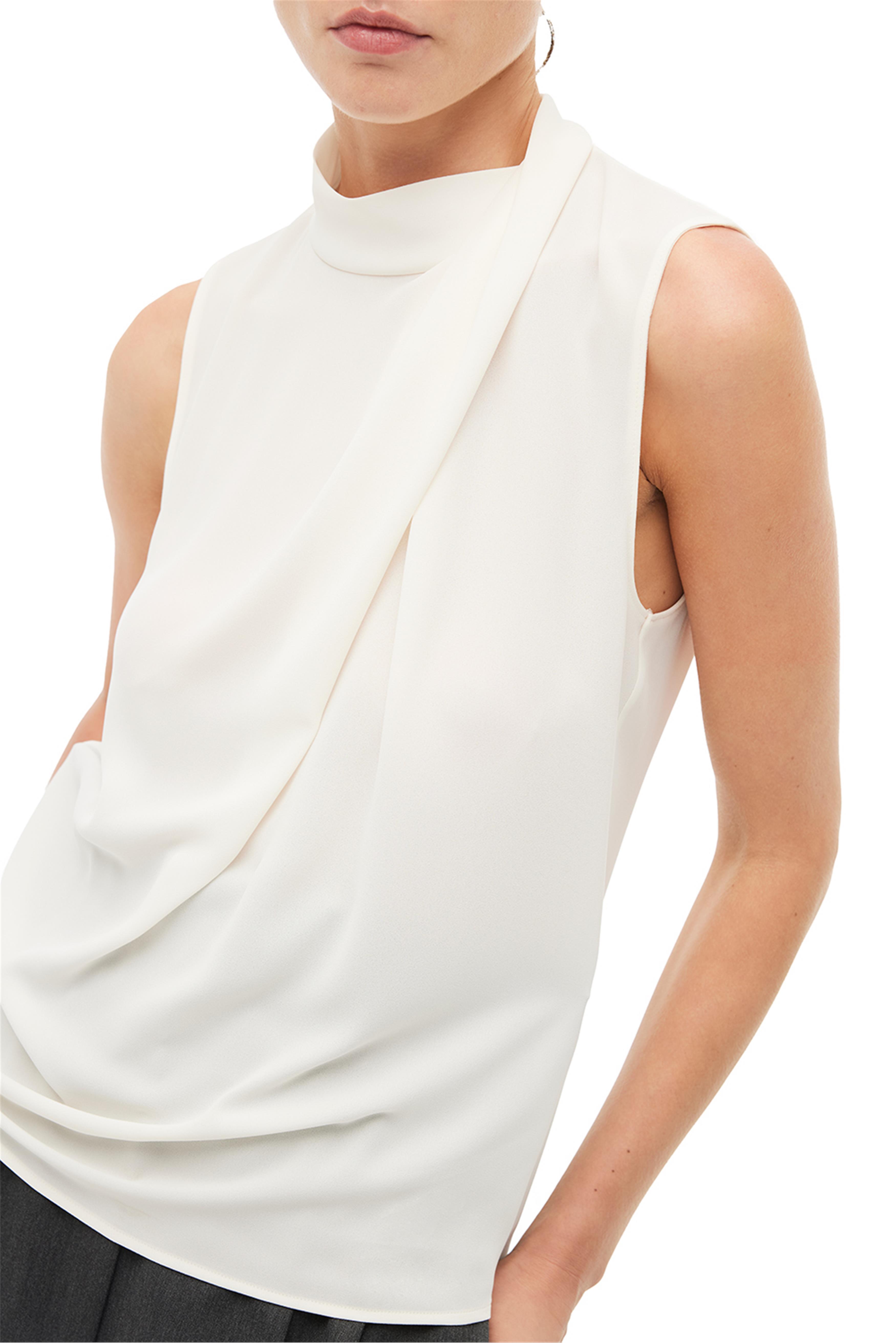 Ekru Degaje Yaka Bluz