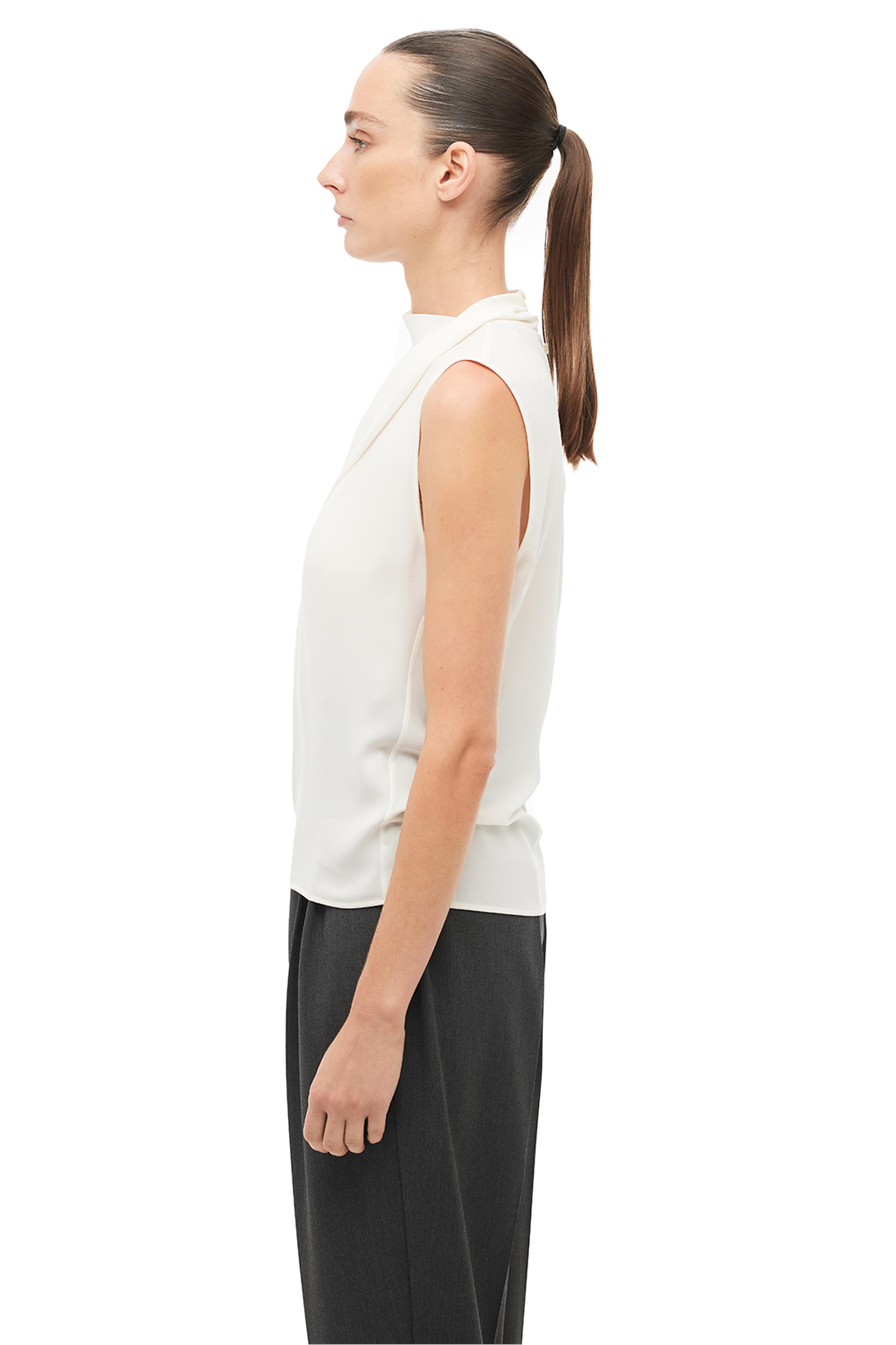 Ekru Degaje Yaka Bluz