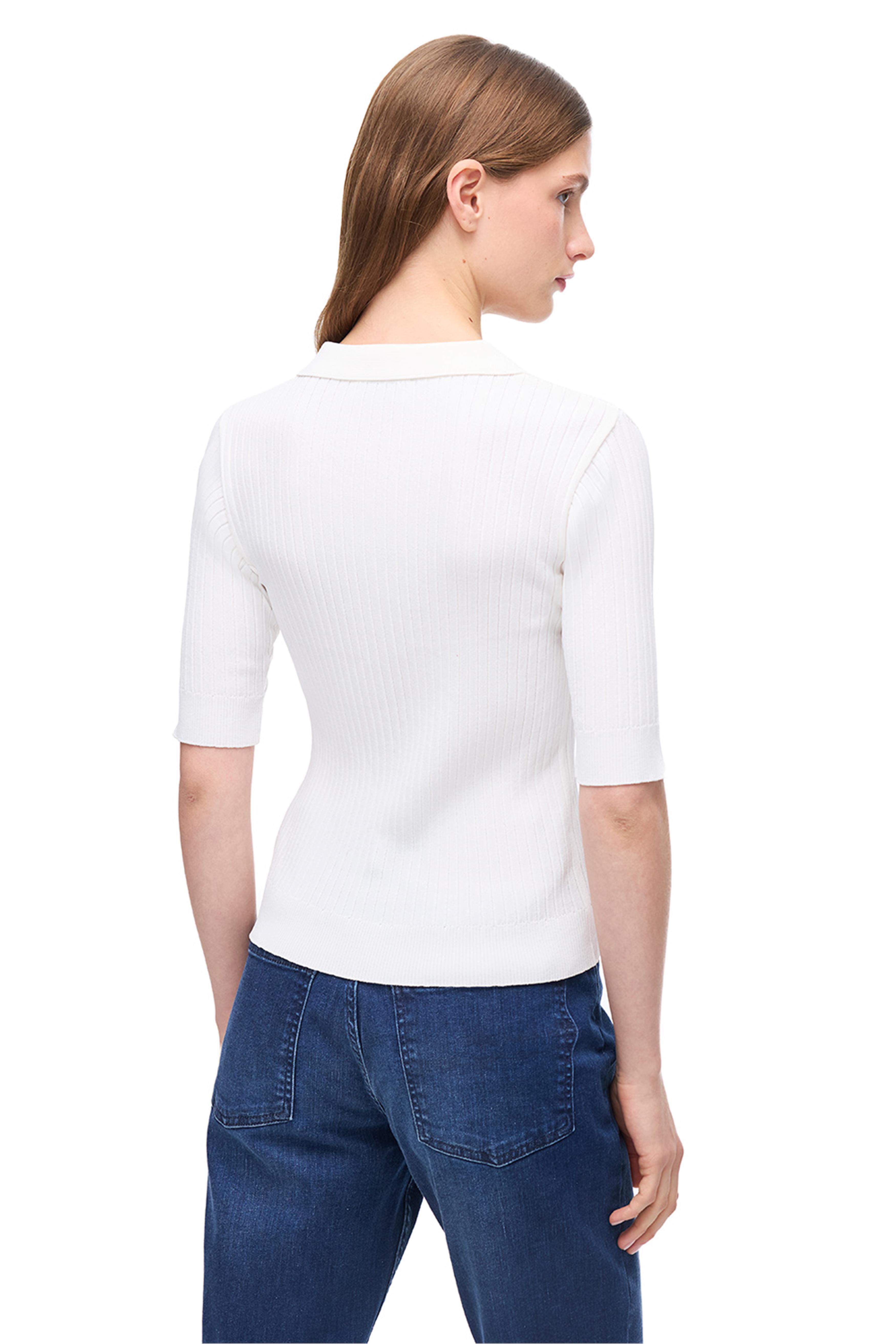 Ekru Polo Yaka Truvakar Kol Triko Kazak