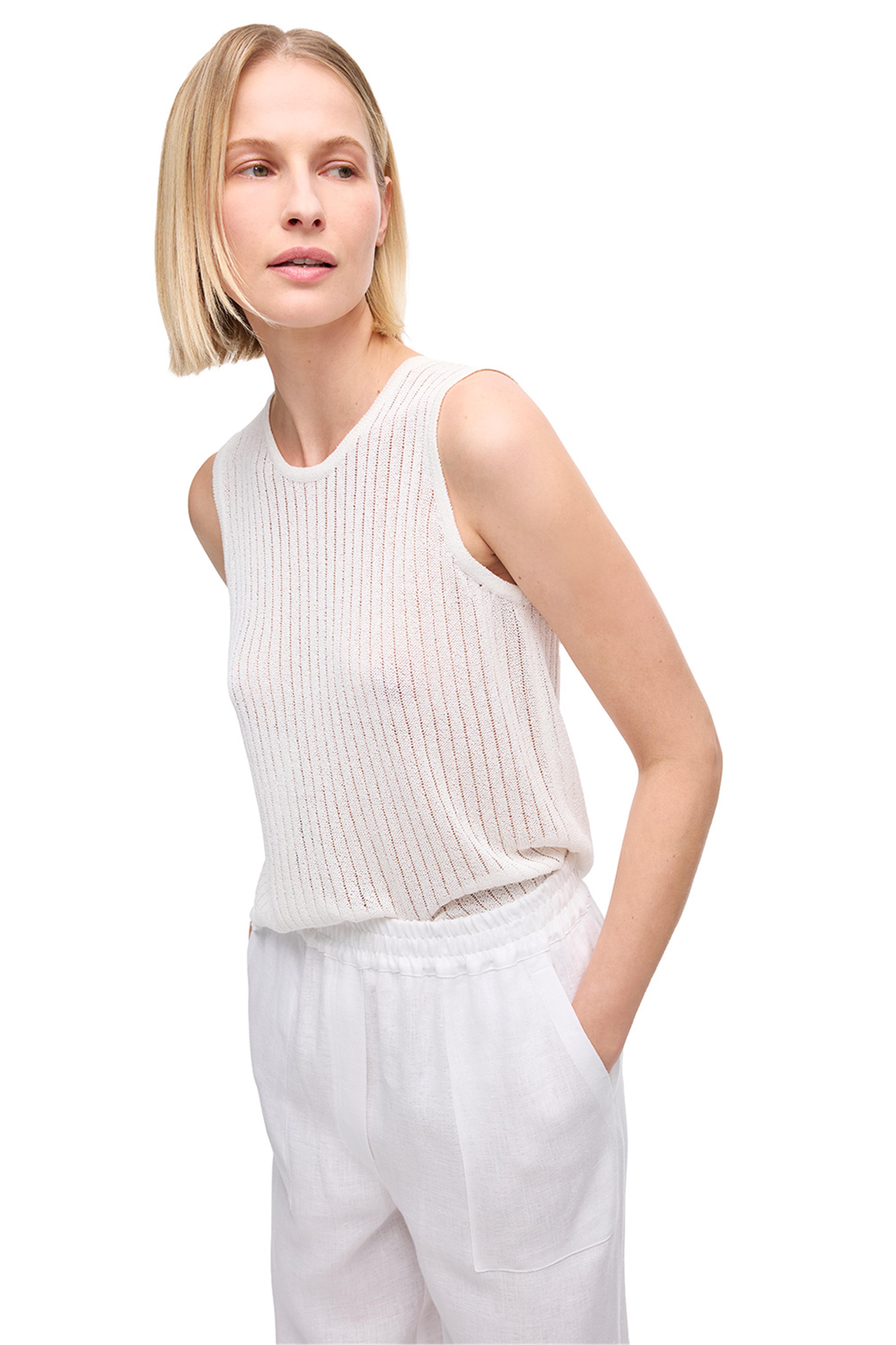 Ekru Rahat Kalıp Triko Bluz