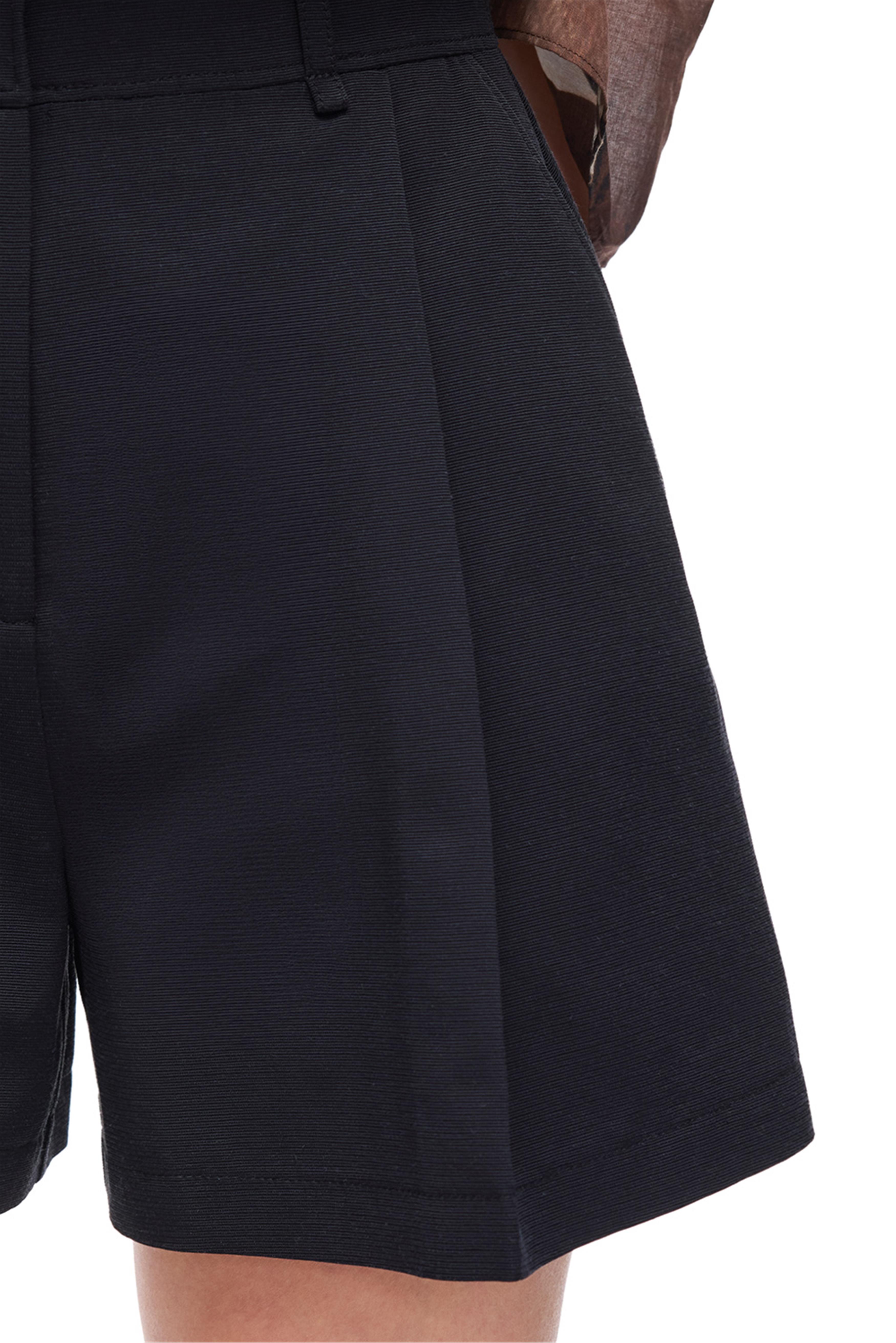 Fermuarlı Keten Karışımlı Şort