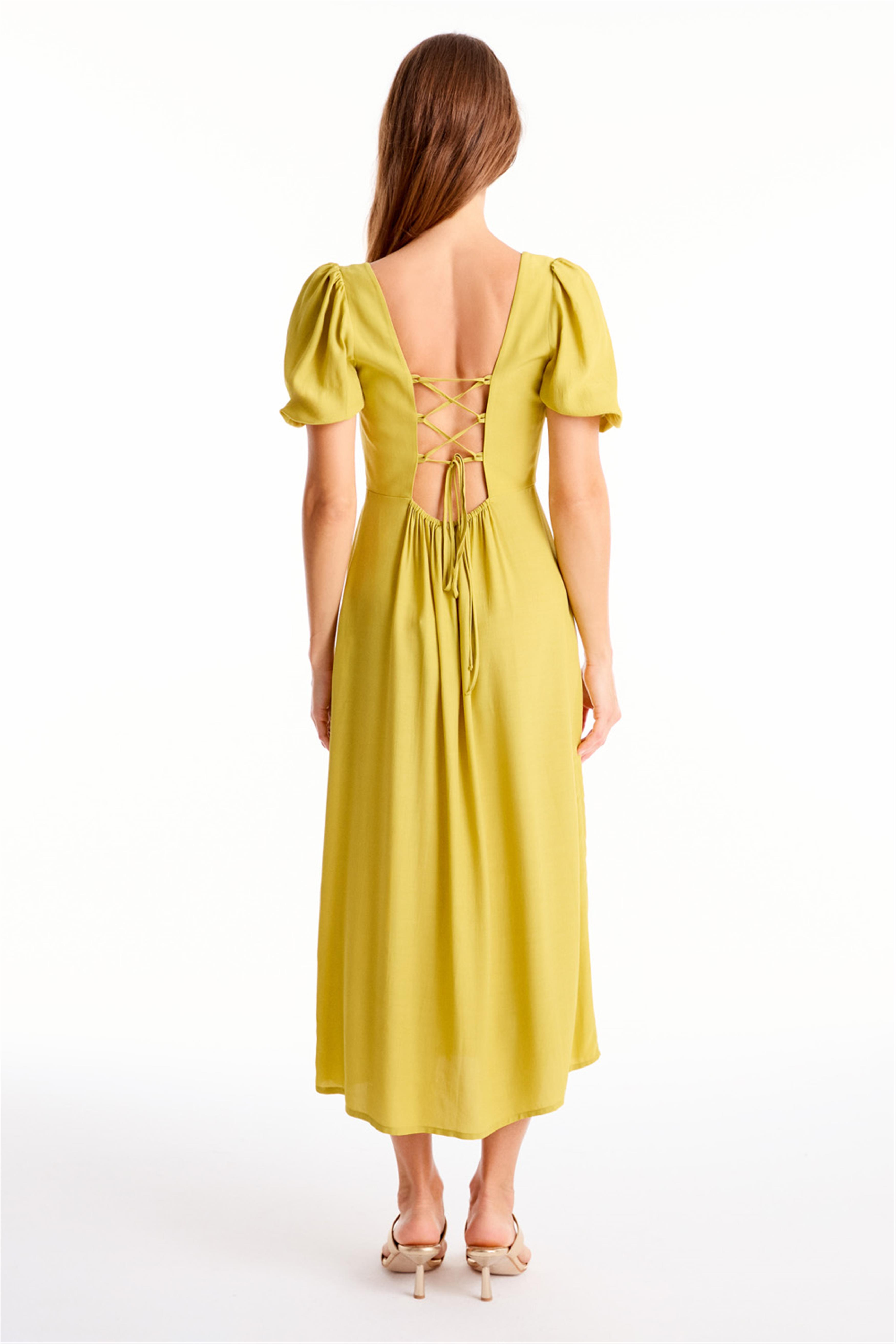 Fistik Dears Regular Fit Midi Boy Elbise
