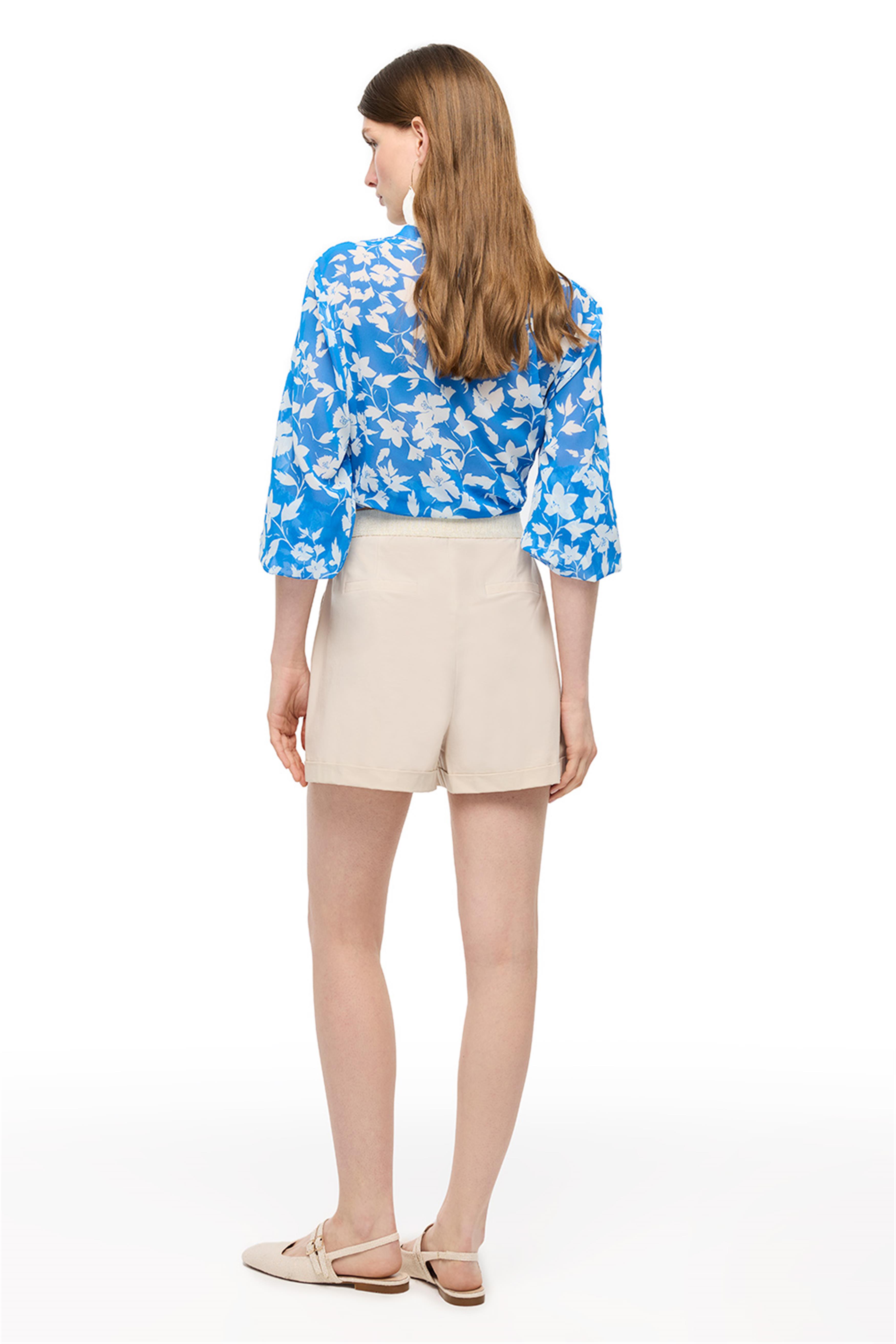 Forever Regular Fit Kısa Boy Boru Paça Açık Bej Renk Kadın Şort