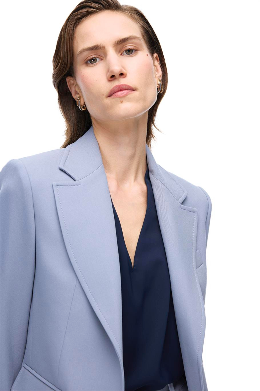 Gri Klasik Yaka Kısa Ceket