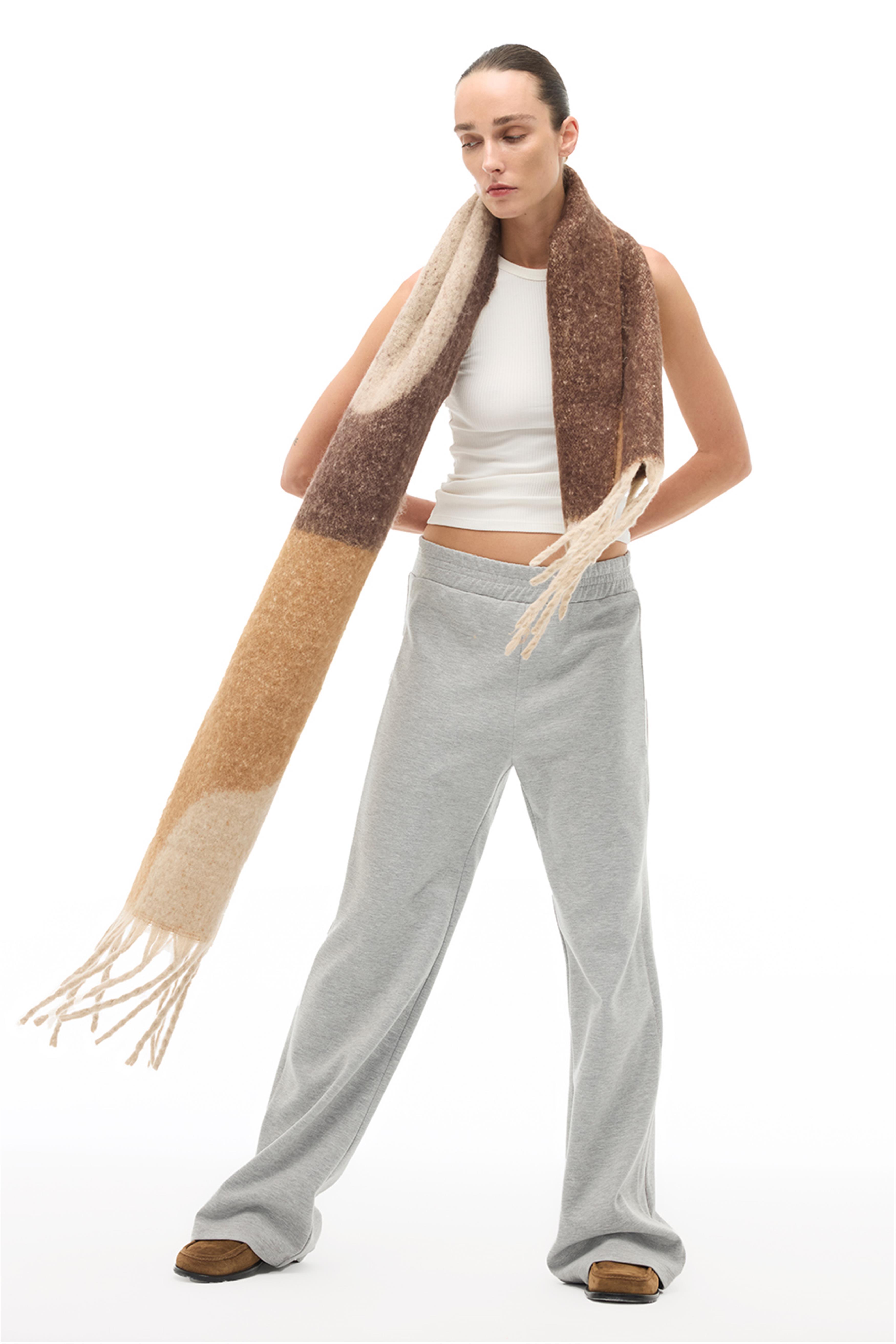 Gri Melanj Yüksek Bel Eşofman Pantolon