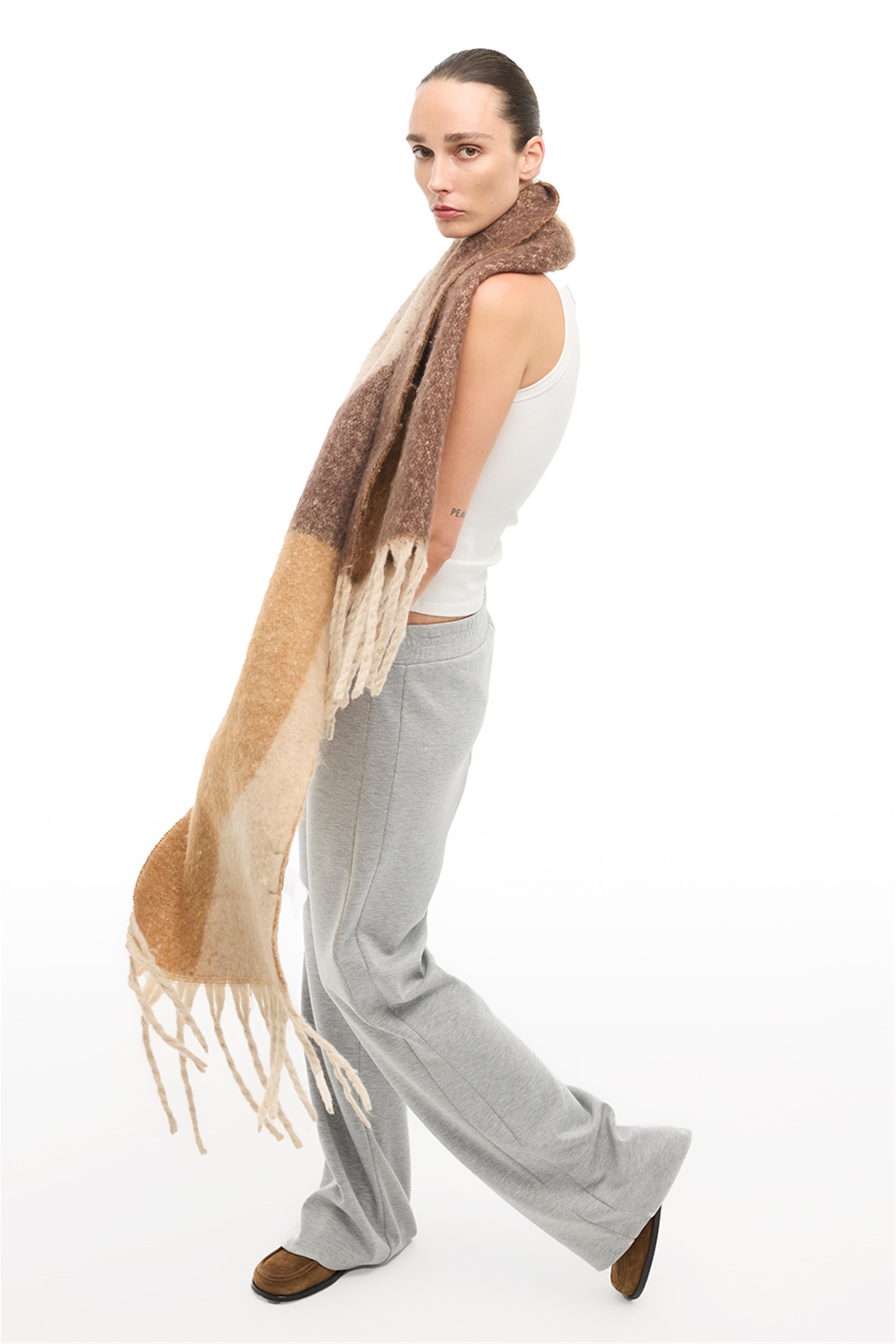 Gri Melanj Yüksek Bel Eşofman Pantolon