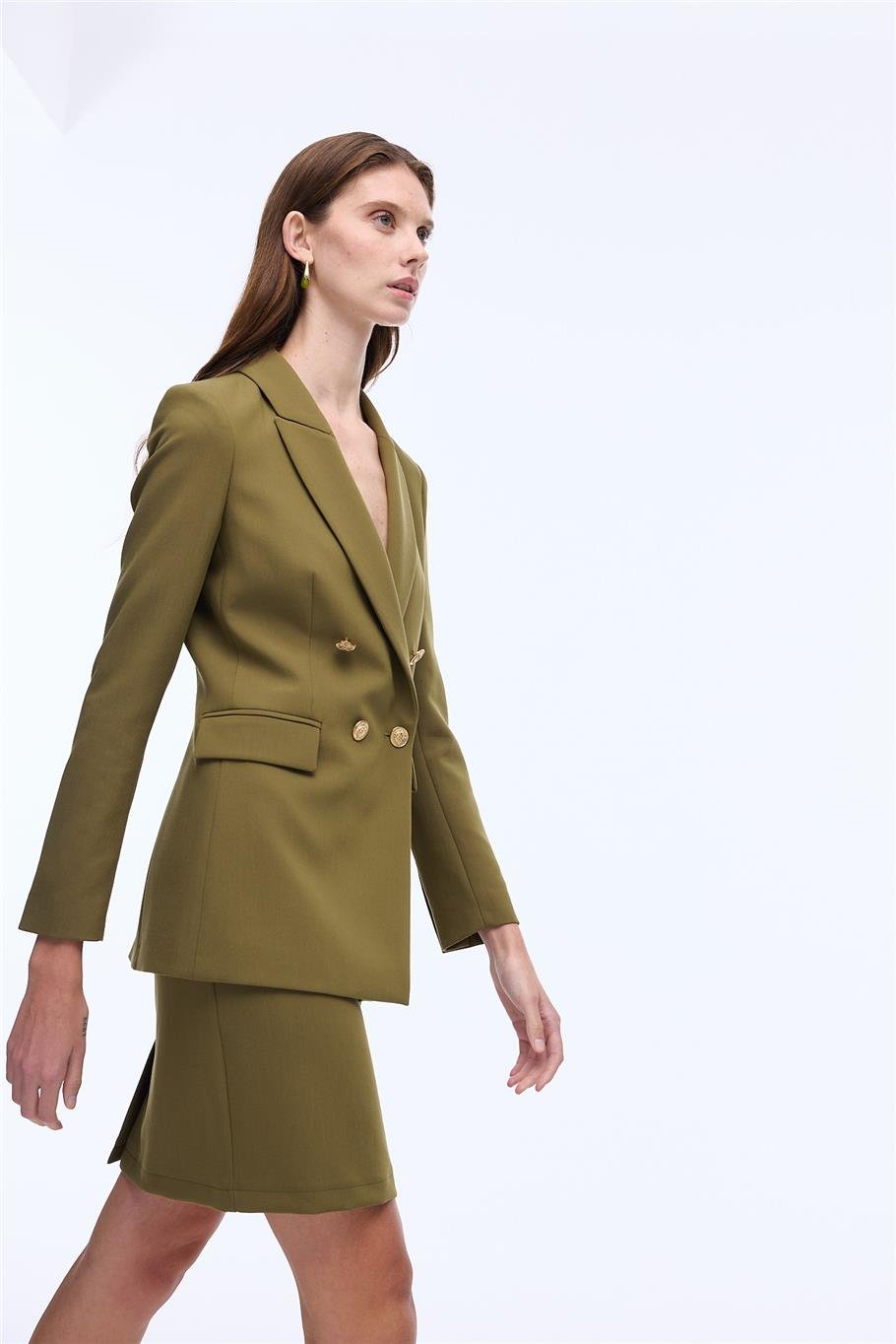 Haki Klasik Yaka Ceket