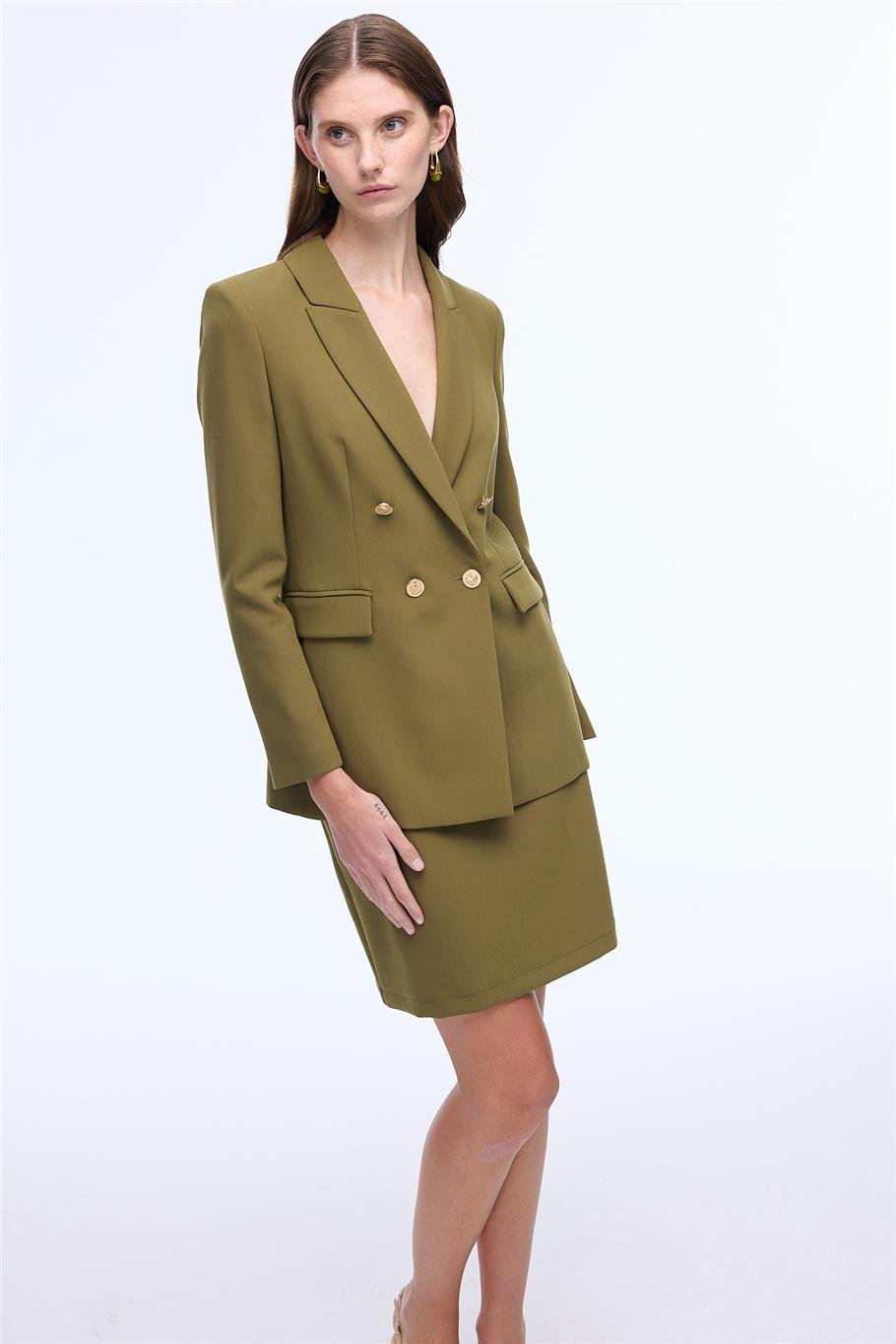 Haki Klasik Yaka Ceket