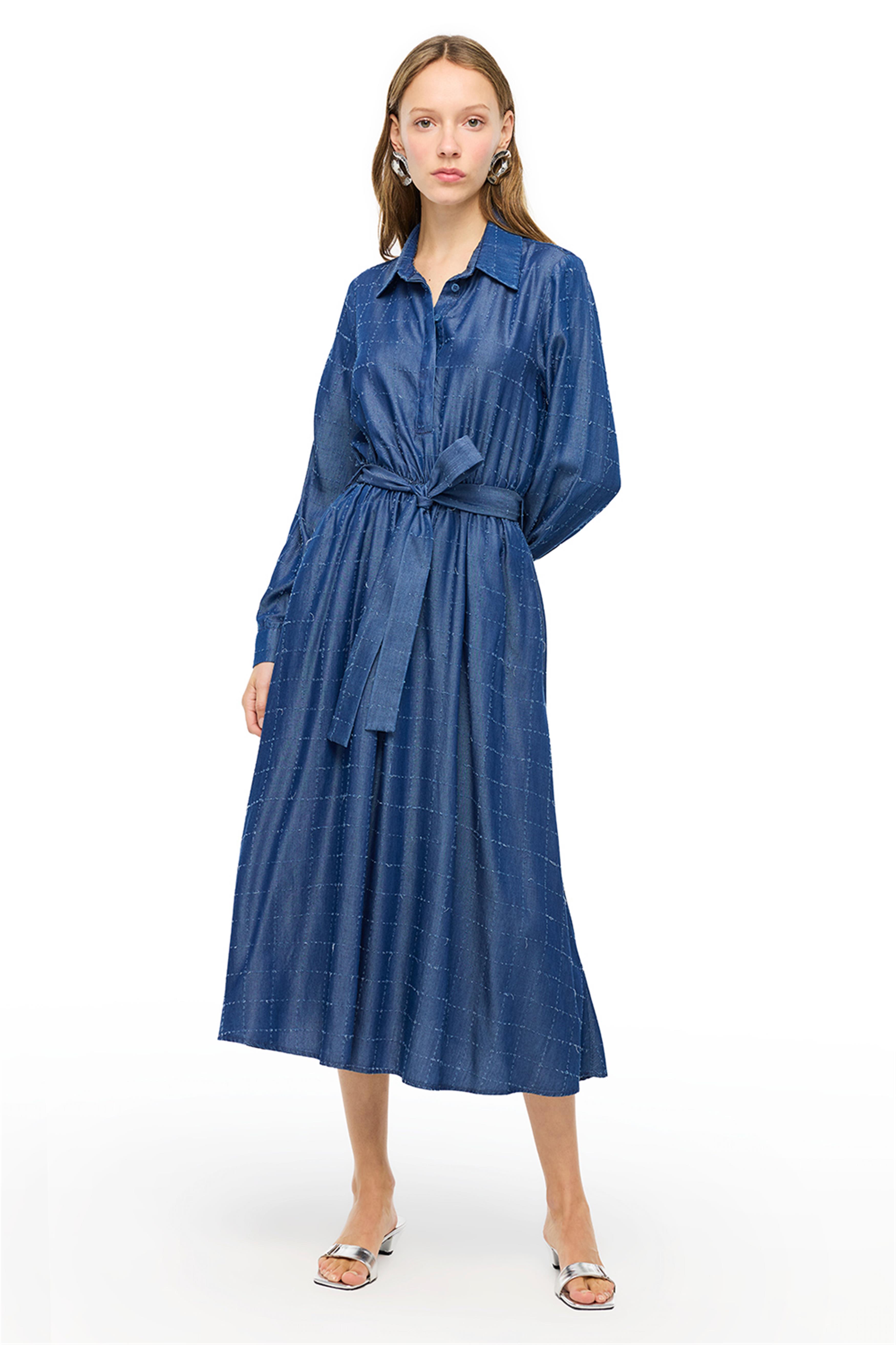 İndigo Lias Regular Fit Midi Boy Elbise