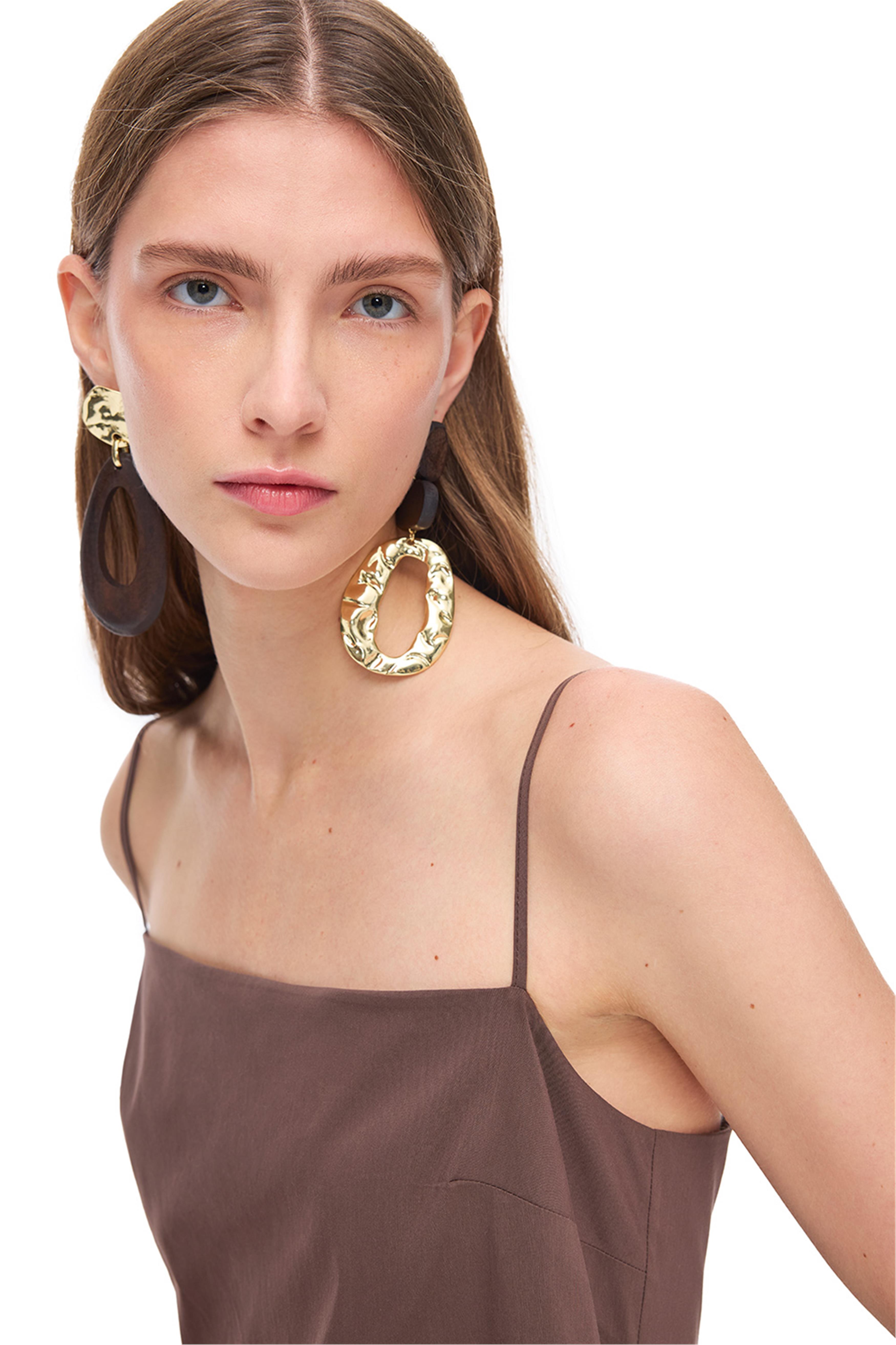 Kahverengi Askılı Fermuarlı Mini Elbise