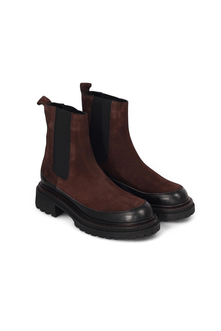 Kahverengi Süet Bilekte Bot